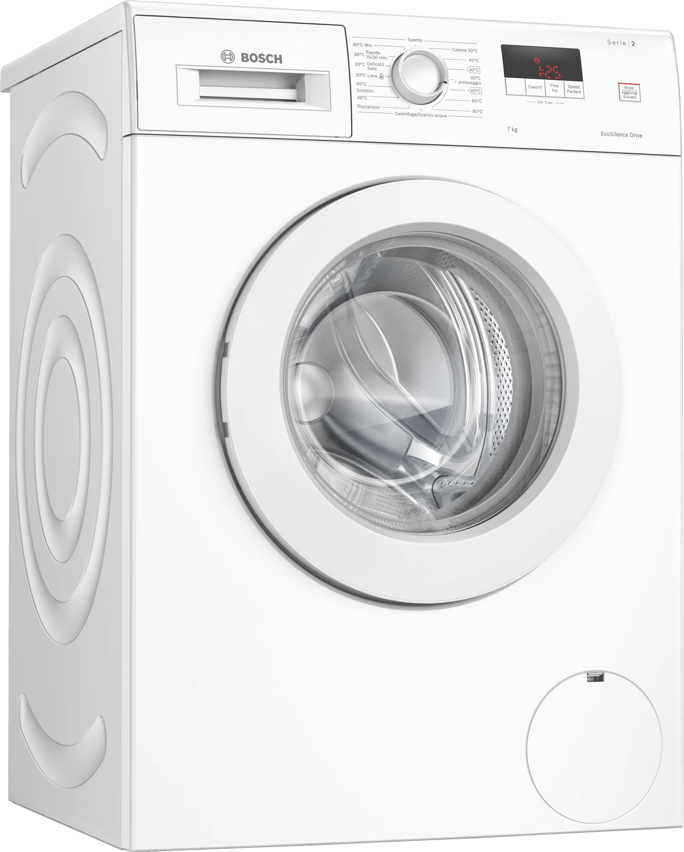 Series 2 washing machine, frontloader fullsize 7 kg 1000 rpm, White