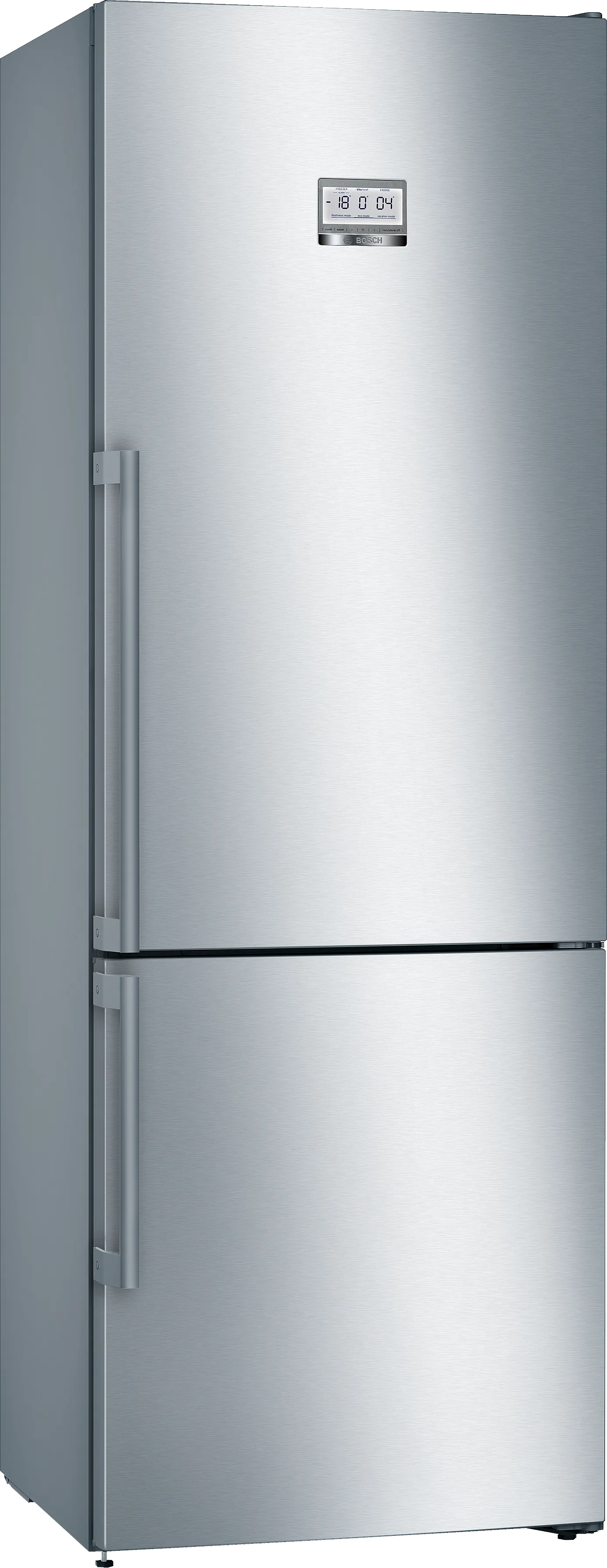 Series 8 free-standing fridge-freezer with freezer at bottom 203 x 70 cm Brushed steel (with anti-fingerprint), Total No Frost