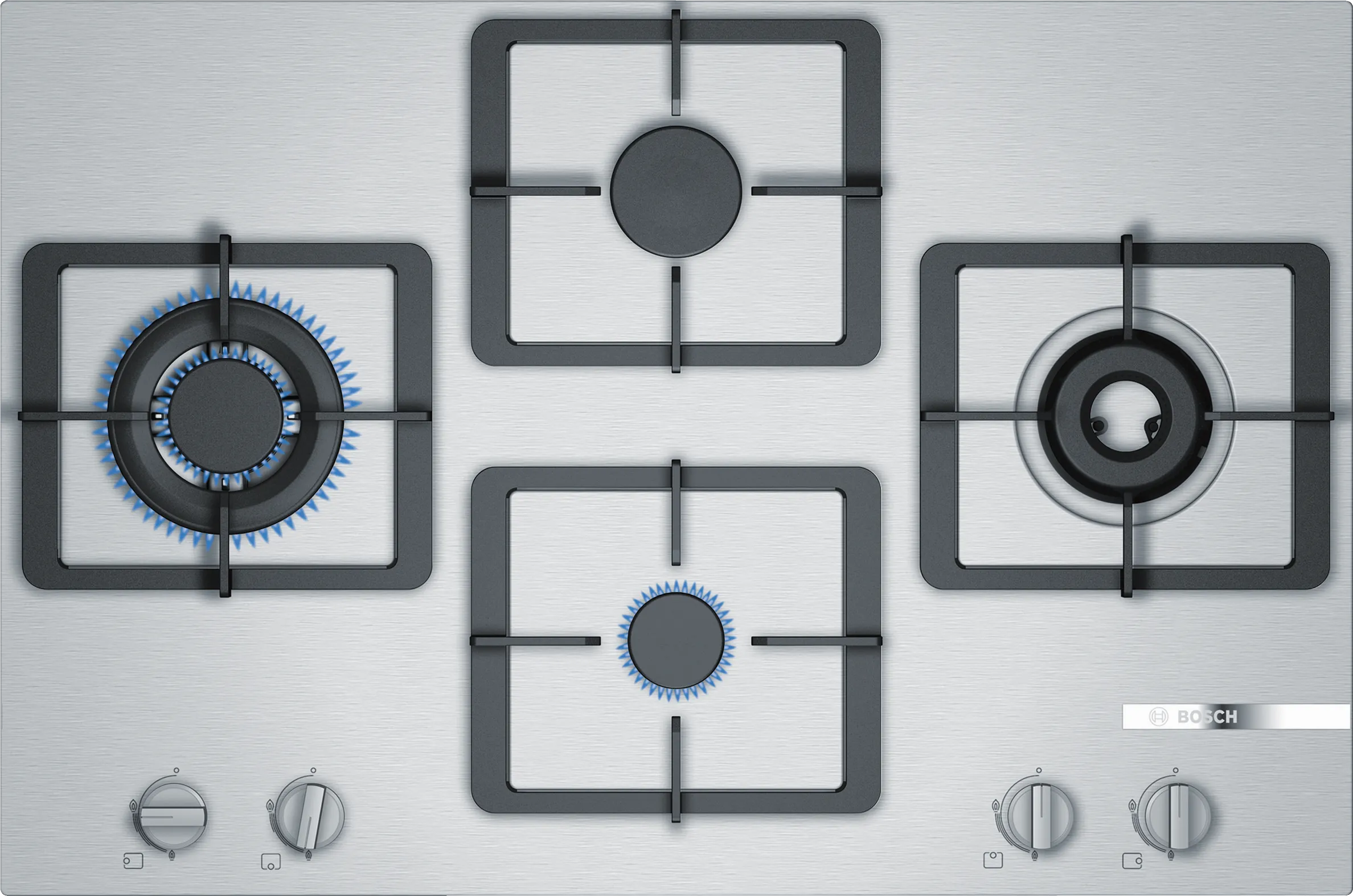 Series 4 Gas hob 75 cm Stainless steel