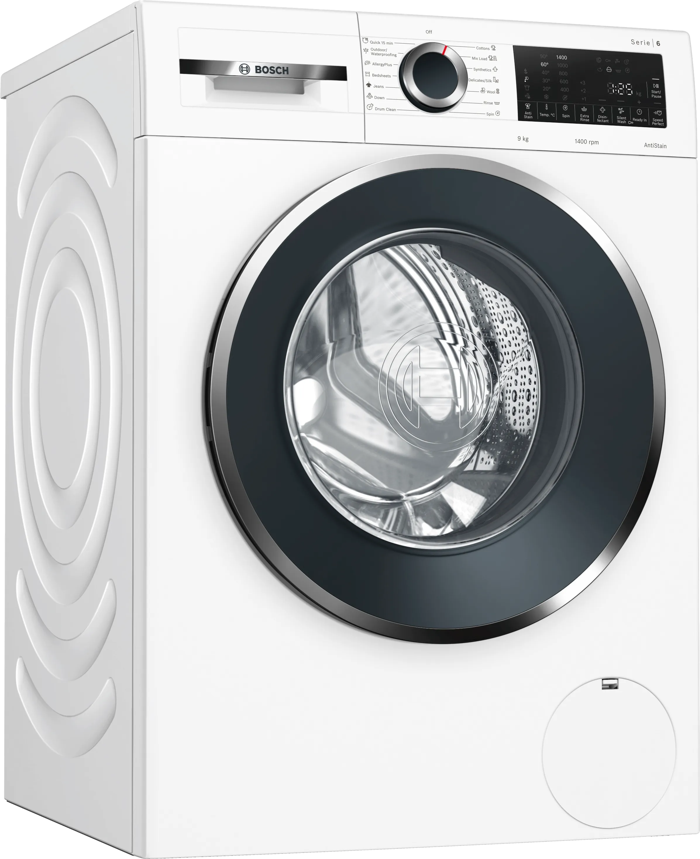 Series 6 Washing machine, front loader 9 kg 1400 rpm 