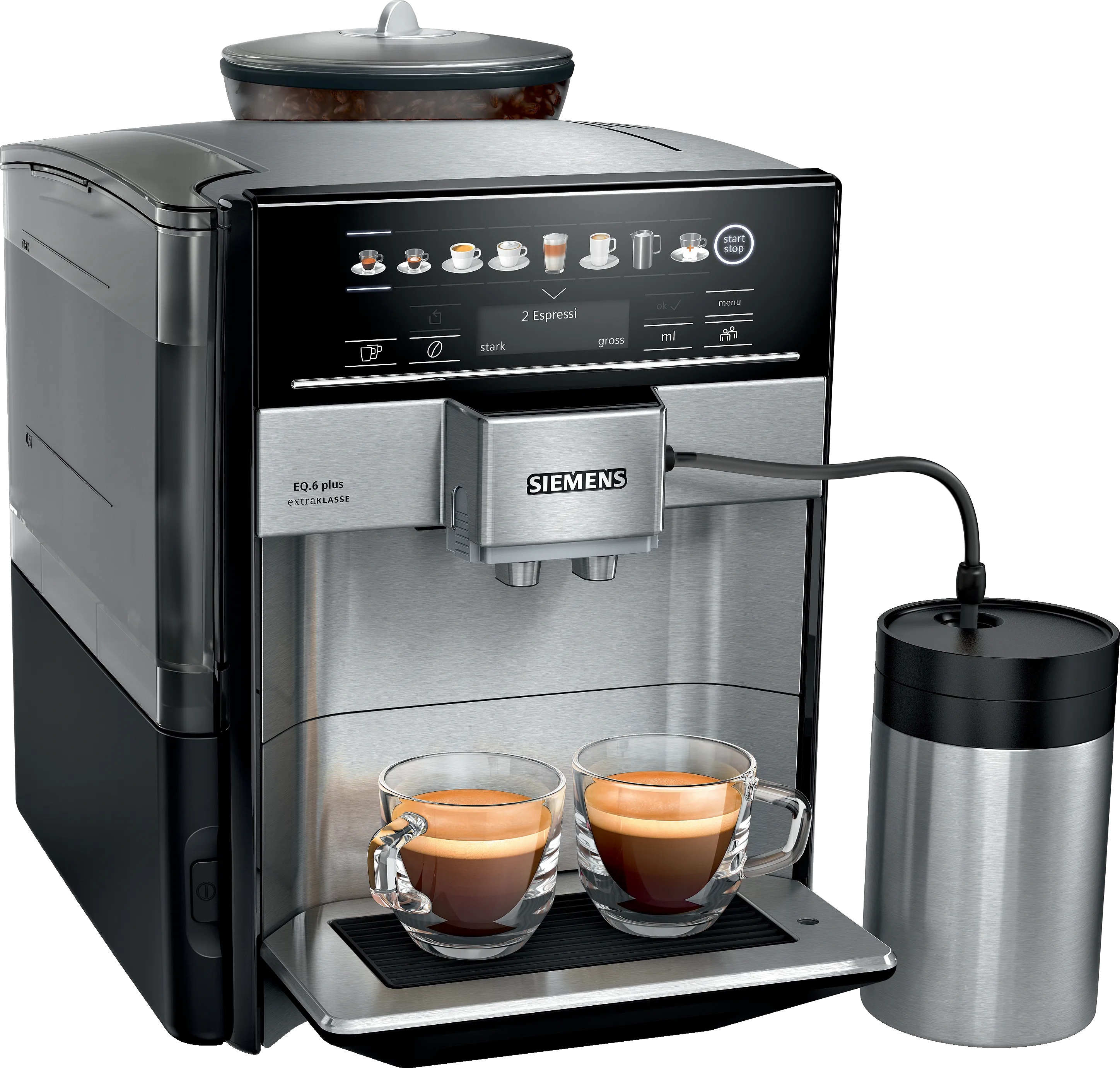 Kaffee-Vollautomat EQ6 plus extraKlasse Edelstahl, Wassertank 