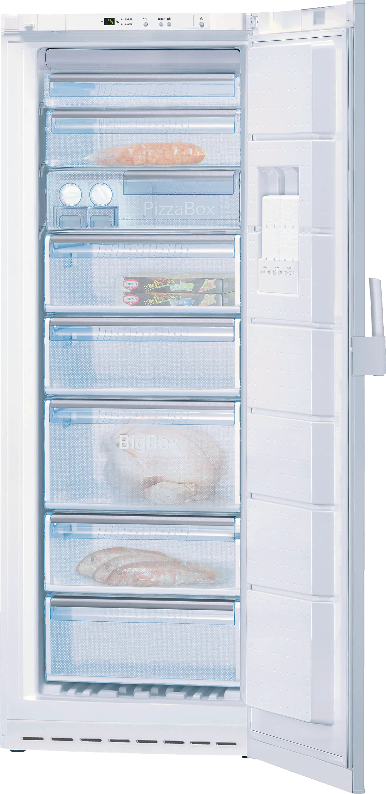  free-standing freezer 185 x 70 cm White