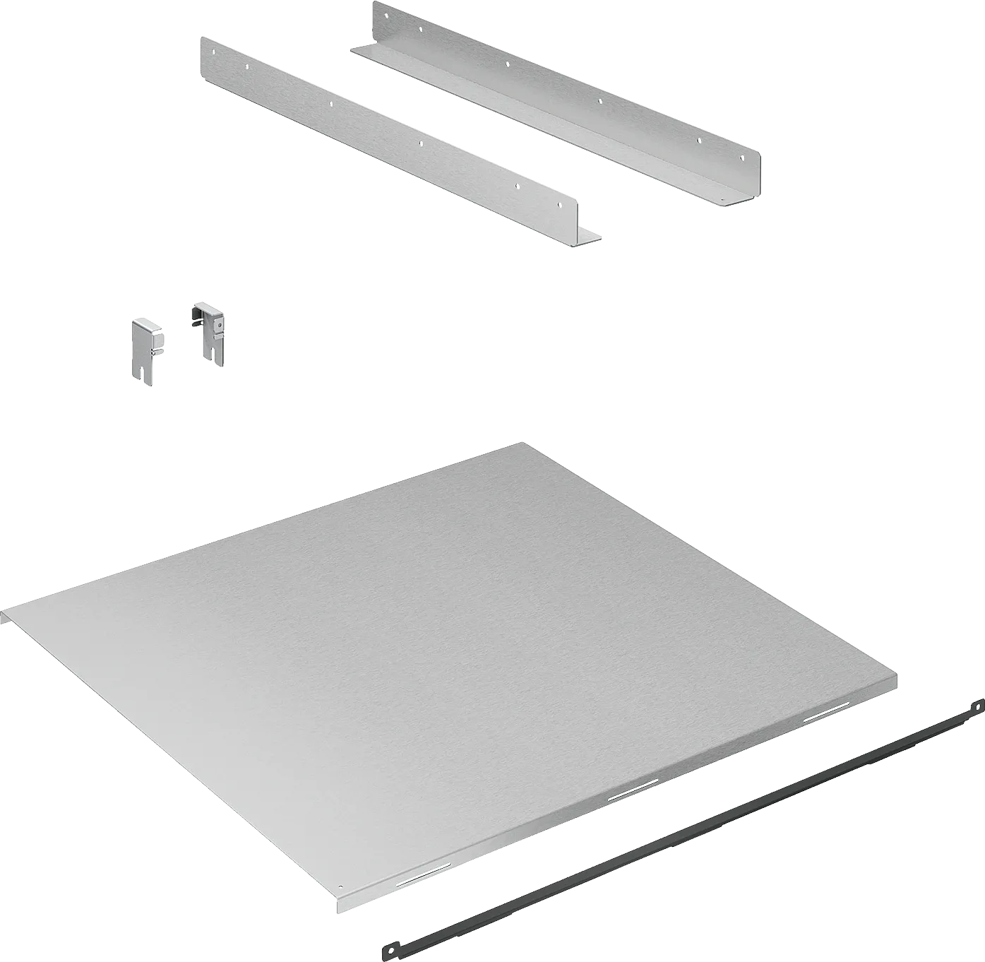 Installation kit Intermediate floor for combining two ovens. 12 x 511 x 555 mm, Stainless steel 