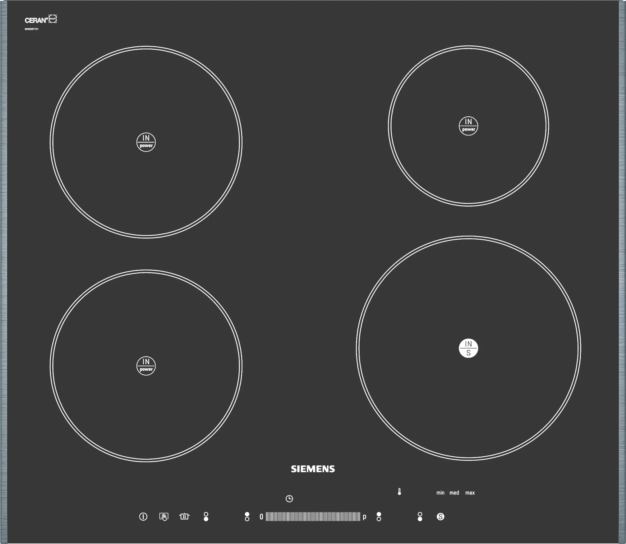  Induction hob 60 cm surface mount with frame