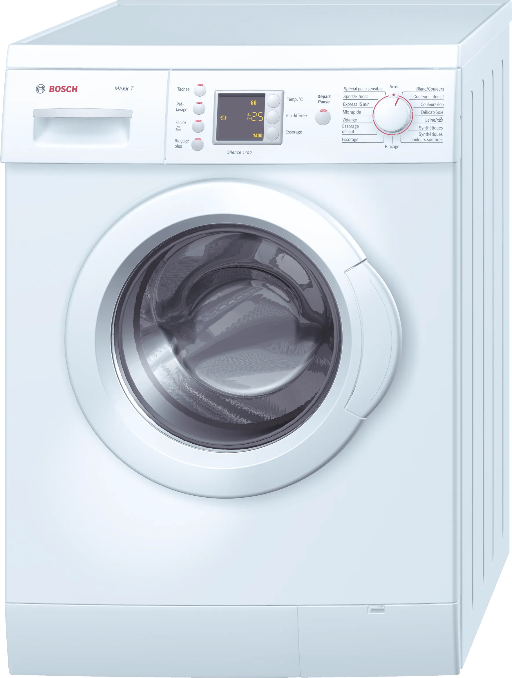 washing machine, frontloader fullsize 7 kg 1400 rpm, White
