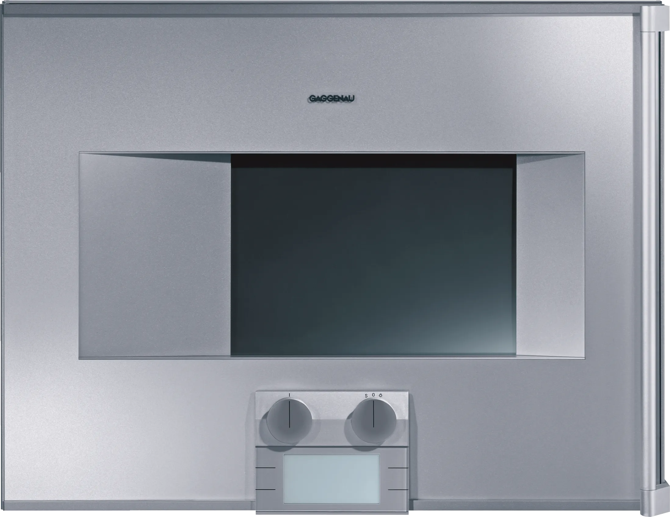  Built-in compact oven with steam function 60 x 45 cm door hinge: left, silver