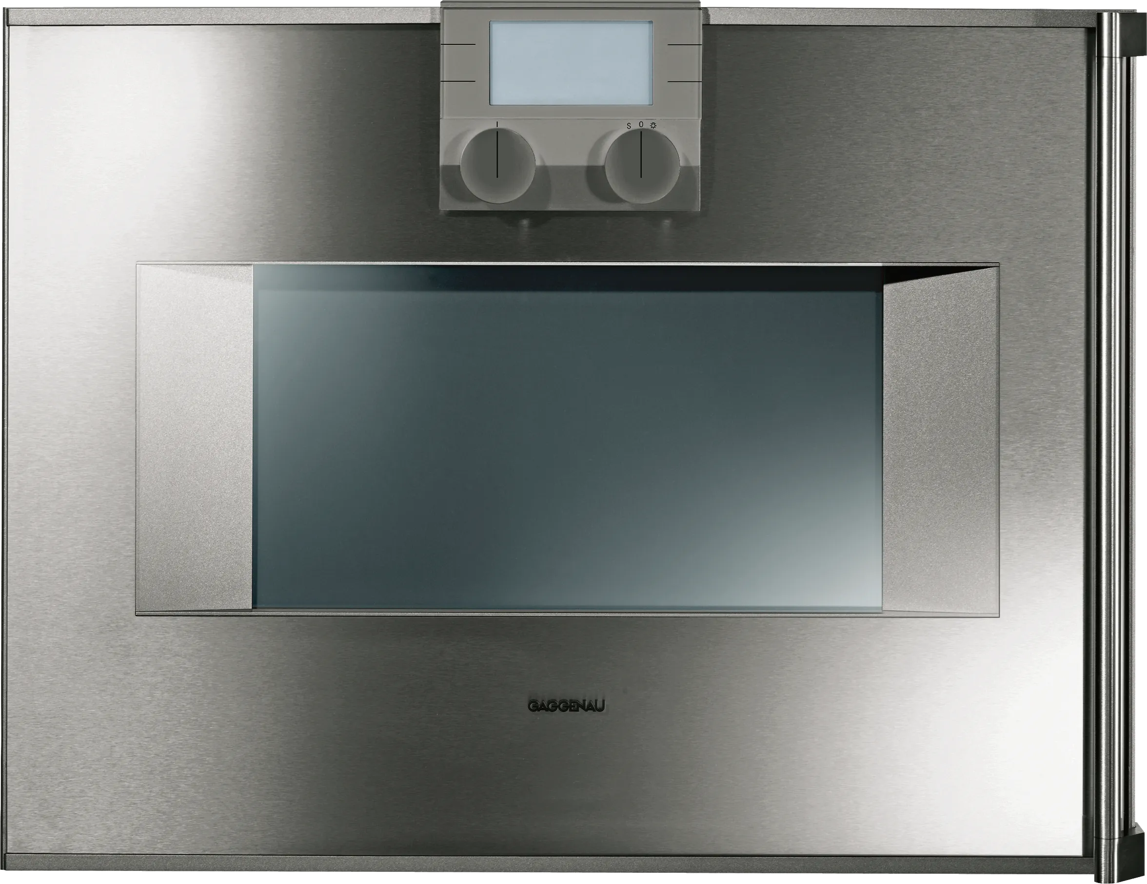 Built-in compact oven with steam function 60 x 45 cm door hinge: left, stainless steel