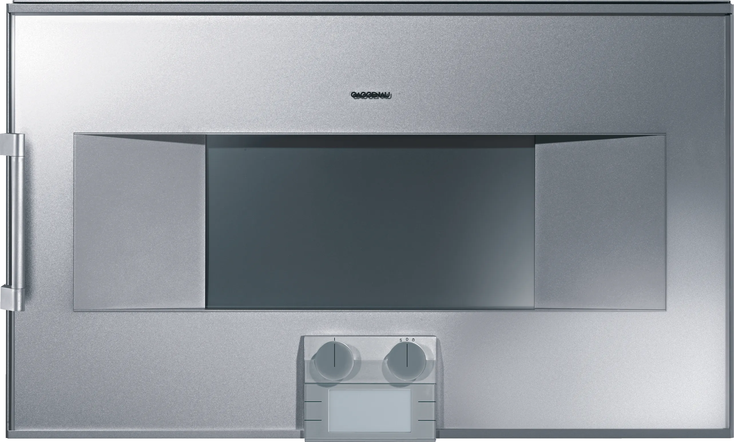 Built-in compact oven with steam function 76 x 45 cm door hinge: right, silver