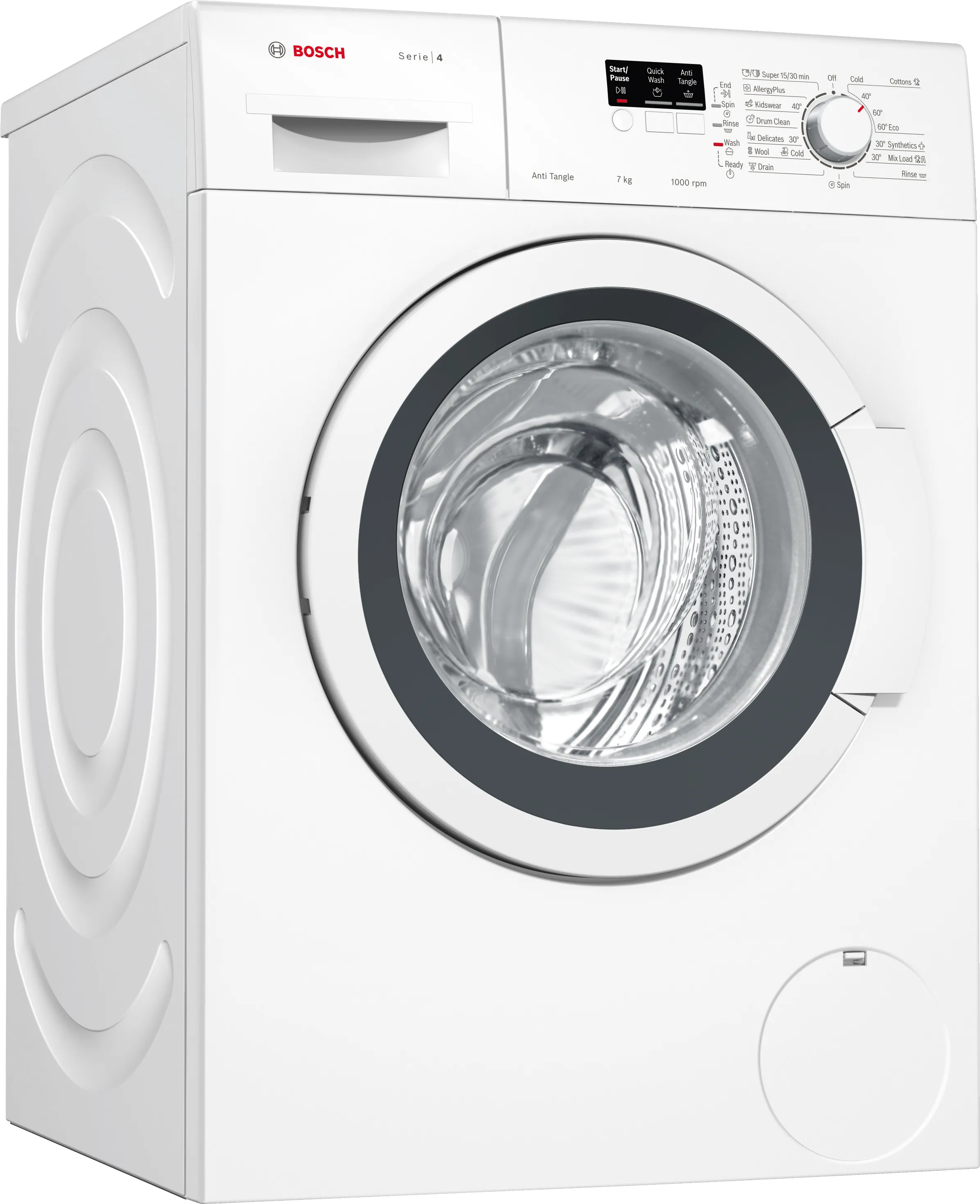 Series 4 washing machine, front loader 7 kg 1000 rpm