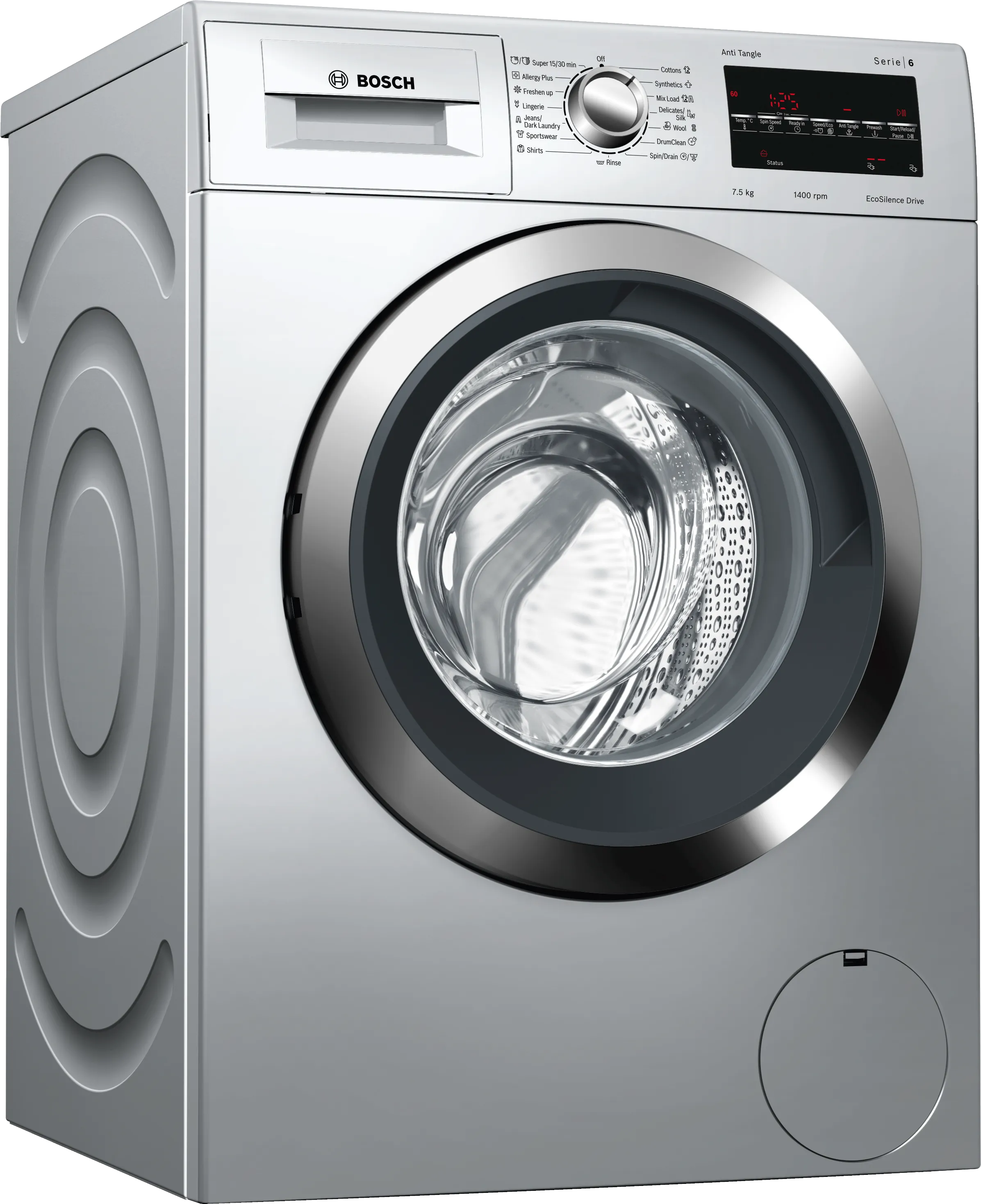 Series 6 washing machine, frontloader fullsize 7.5 kg 1400 rpm