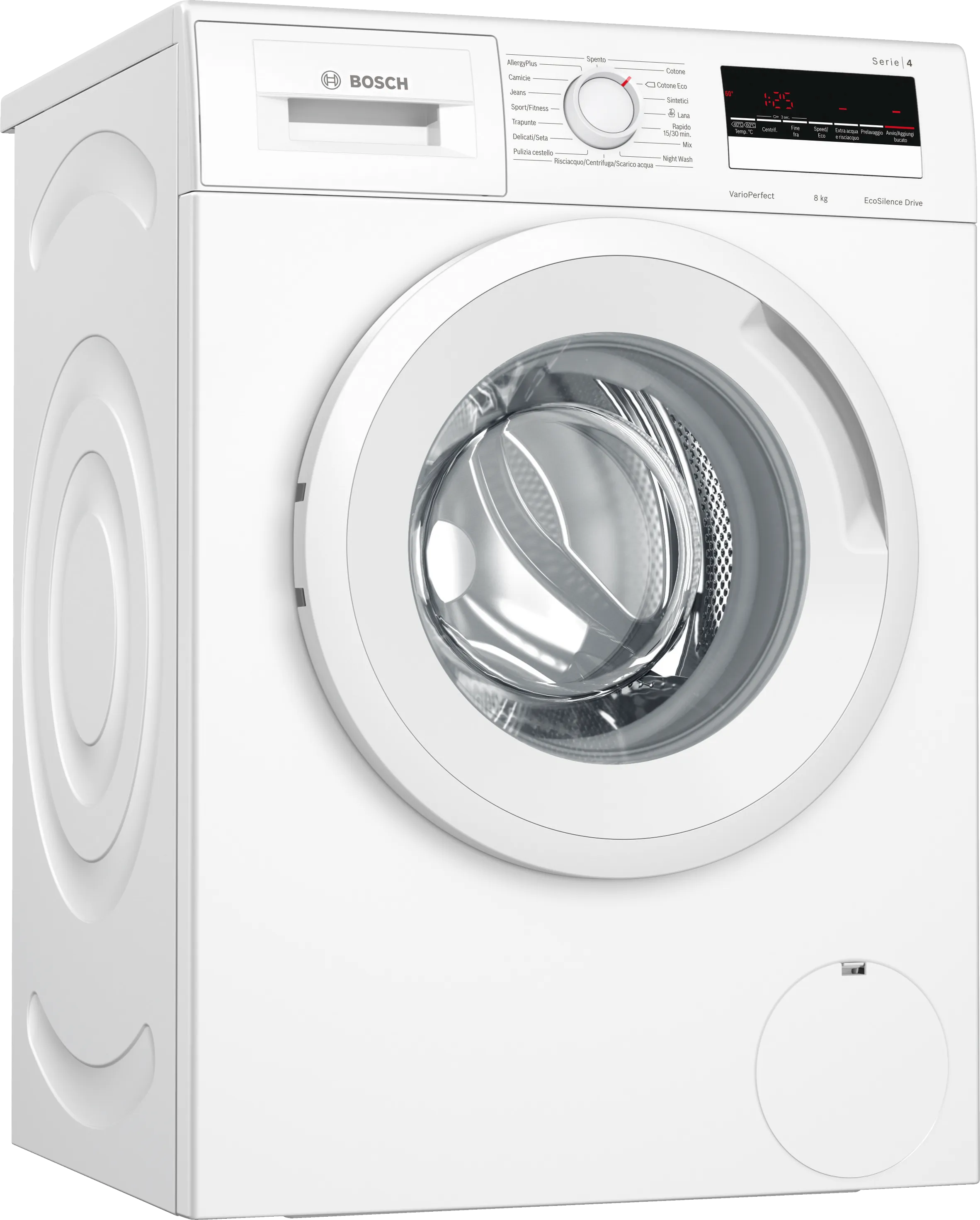 Series 4 washing machine, frontloader fullsize 8 kg 1400 rpm, White