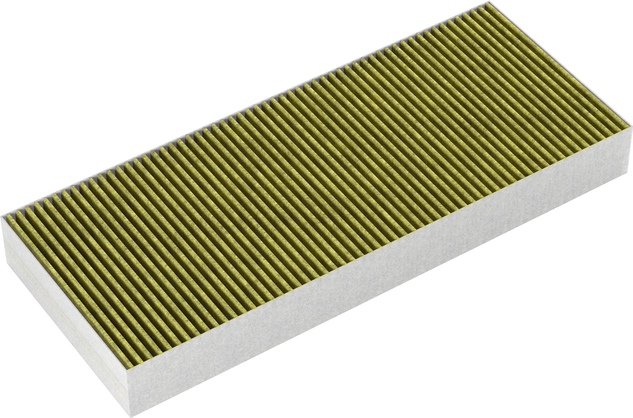 Anti-pollen functionality: The filter retains an extremely high amount of airborne pollen and deactivates allergens which are retained by the filter 