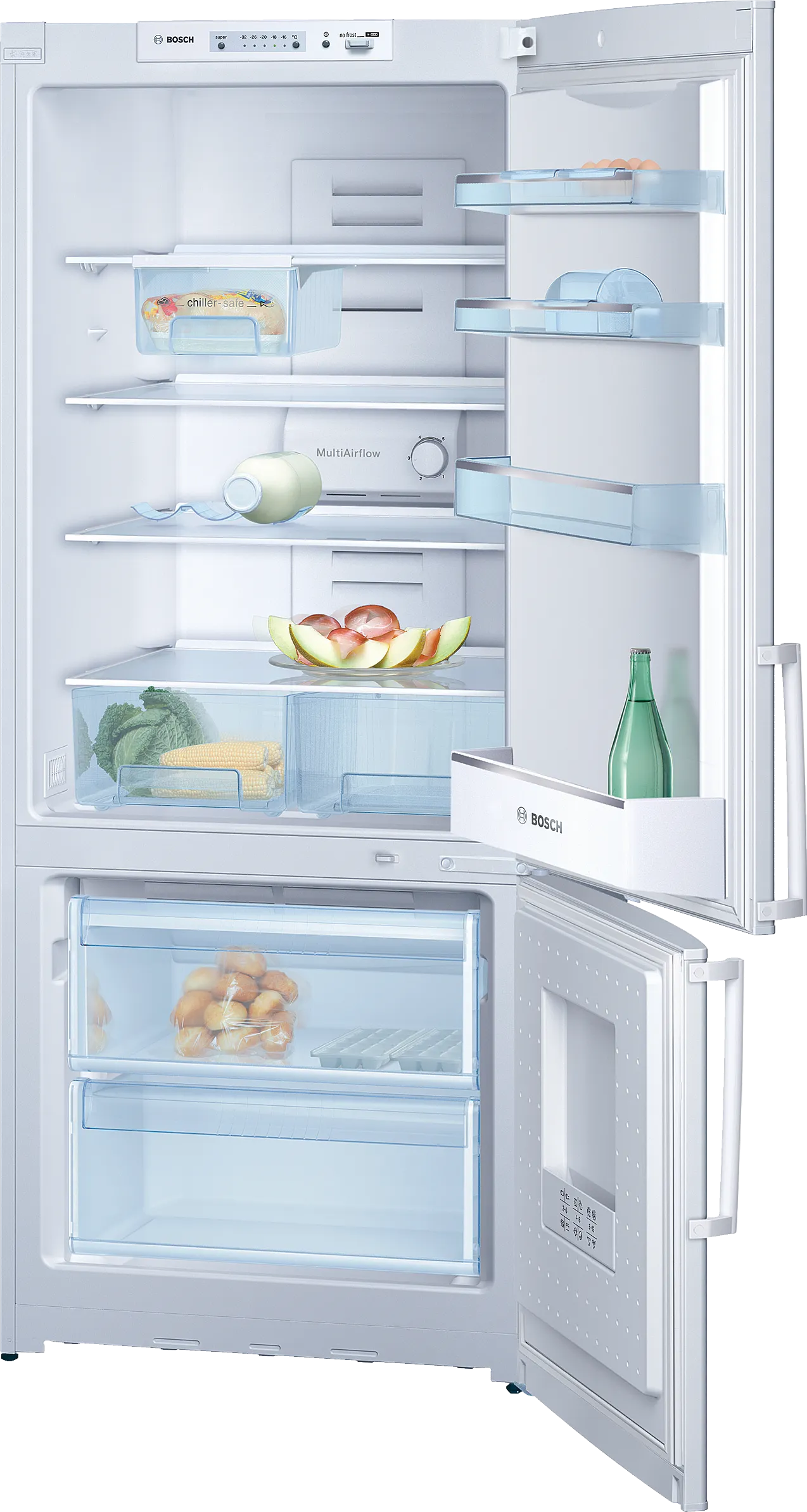 KGN53XW25A free-standing fridge-freezer with freezer at bottom