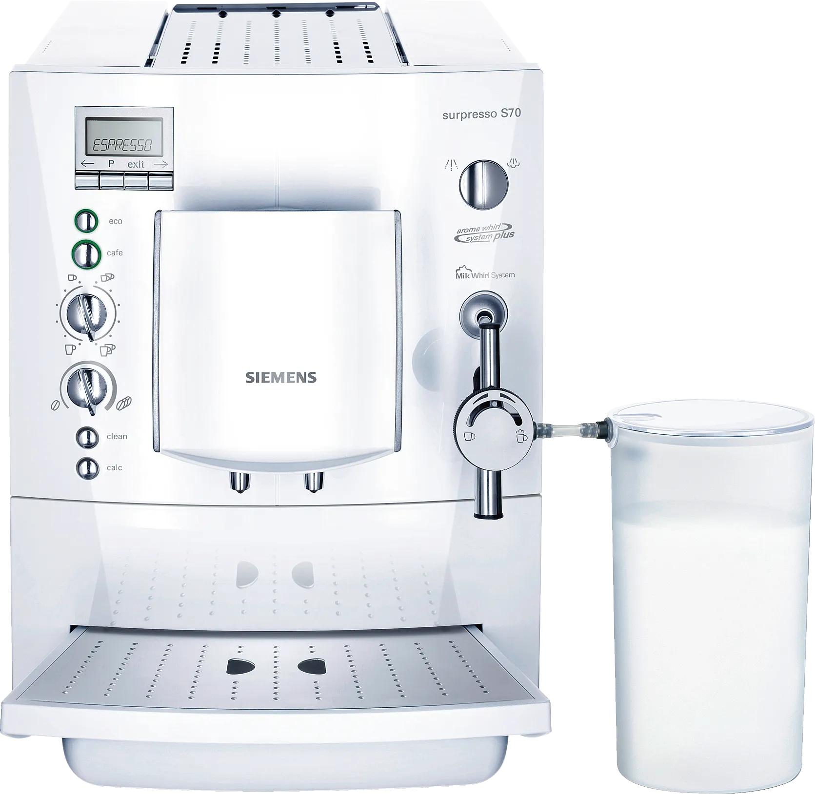 Fully automatic coffee machine surpresso S70 White, Removable water tank