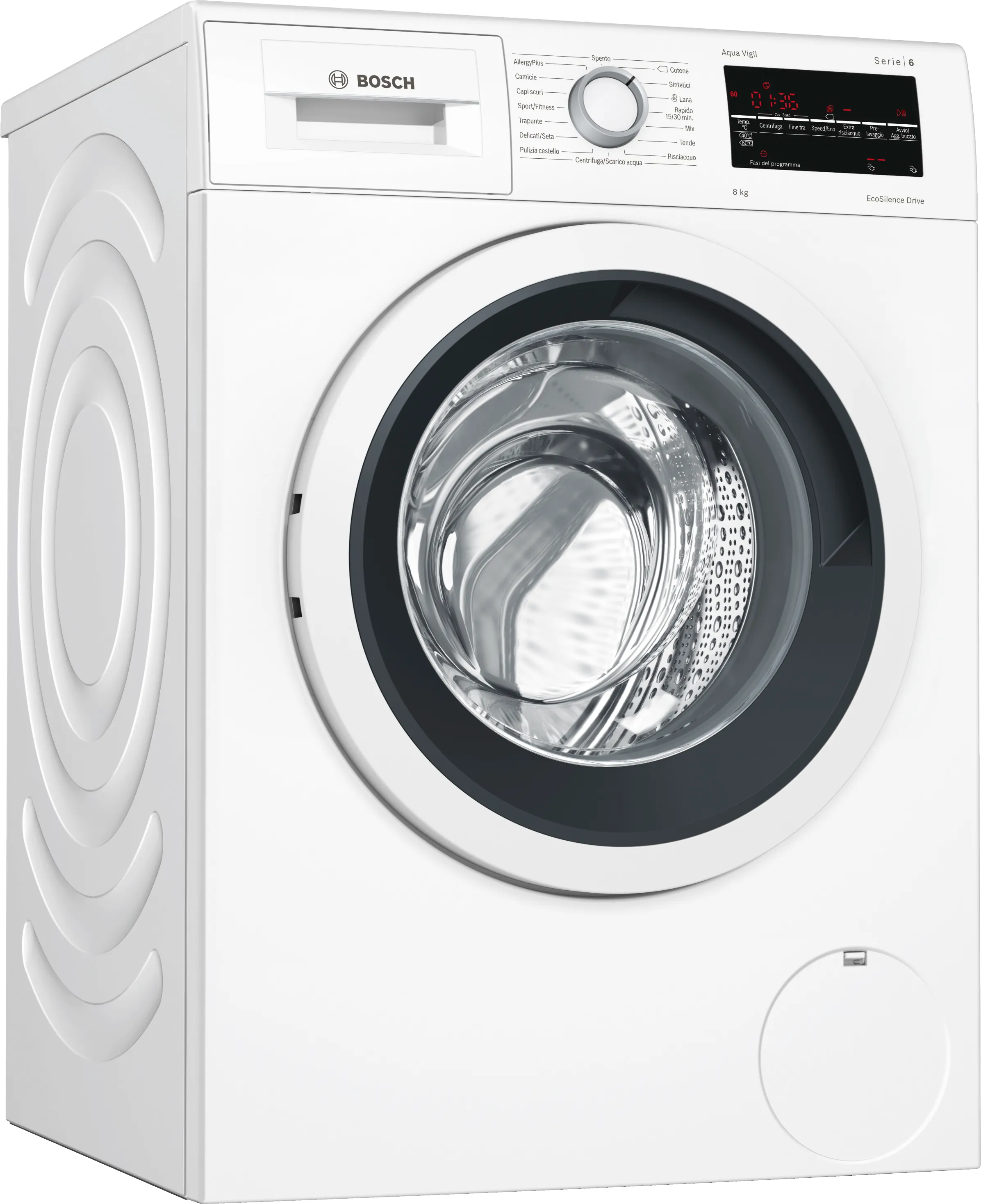 Series 6 washing machine, frontloader fullsize 8 kg 1400 rpm, White