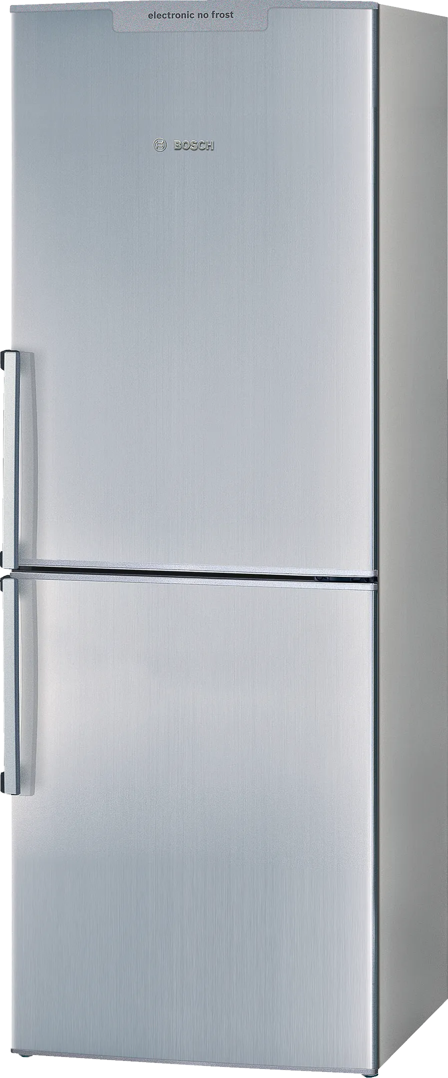  free-standing fridge-freezer with freezer at bottom 170 x 60 cm Stainless steel look, Total No Frost