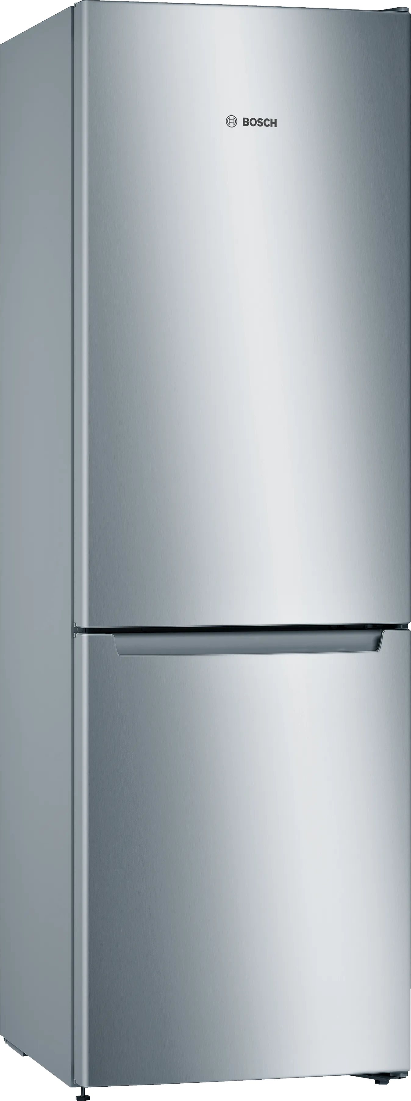 Series 2 free-standing fridge-freezer with freezer at bottom 176 x 60 cm Stainless steel look 