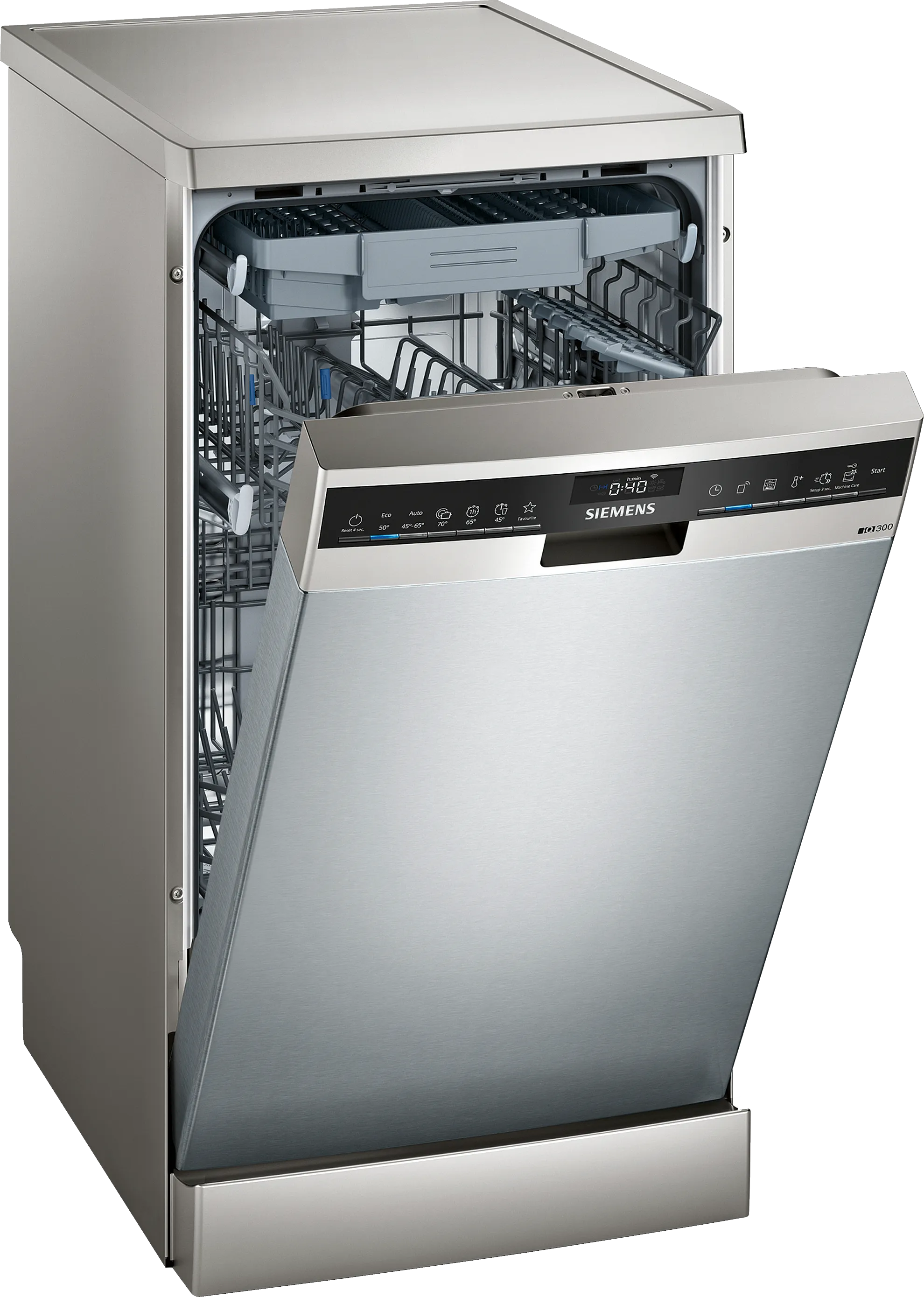 IQ300 free-standing dishwasher 45 cm Silver inox 
