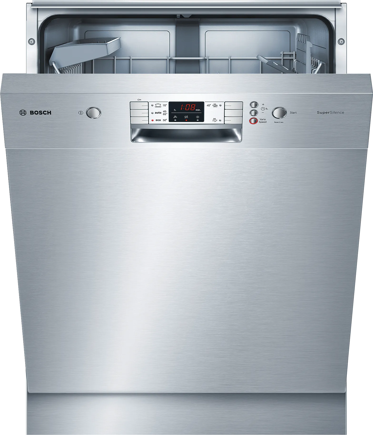  built-under dishwasher 60 cm Brushed steel
