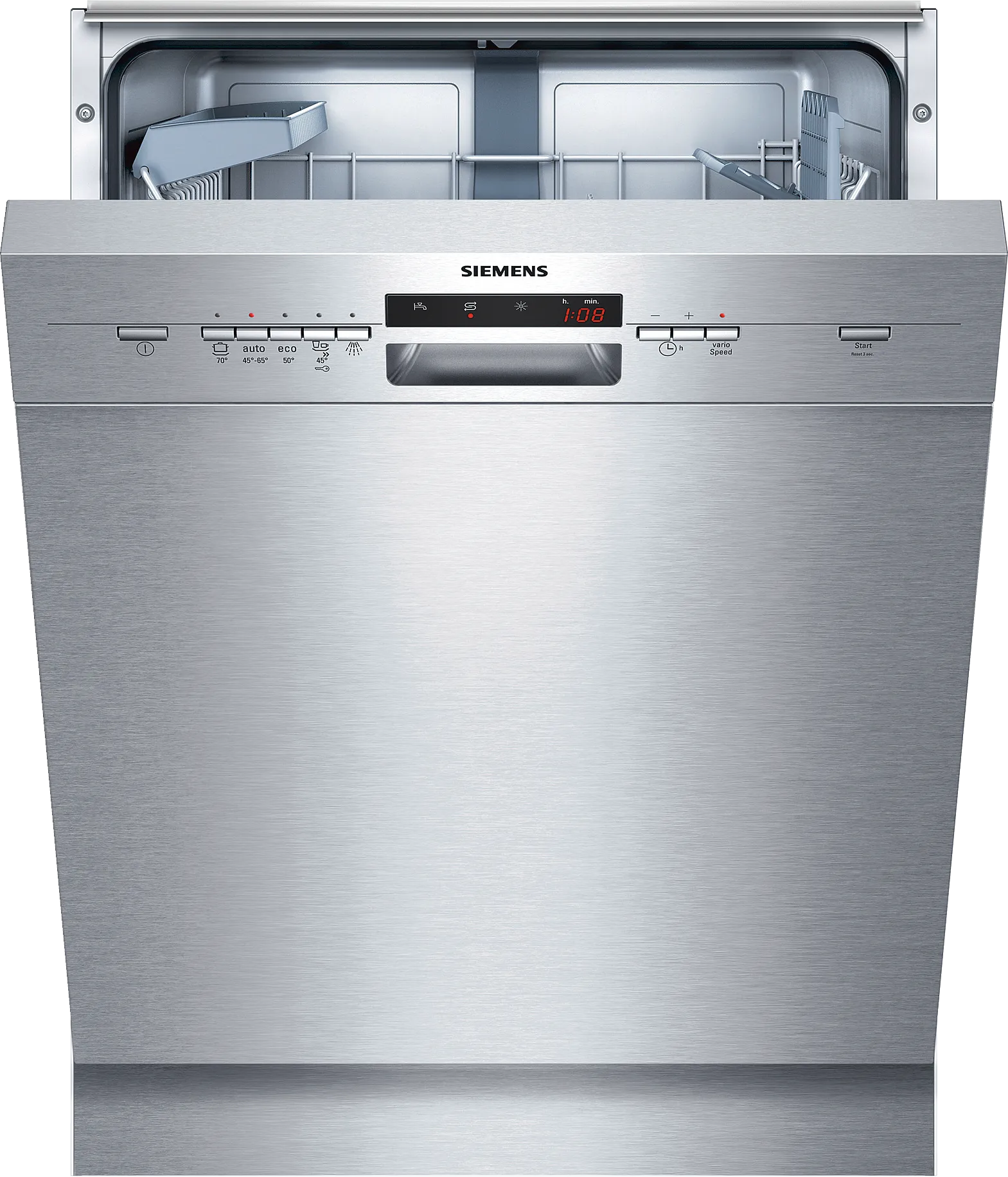 built-under dishwasher 60 cm Brushed steel