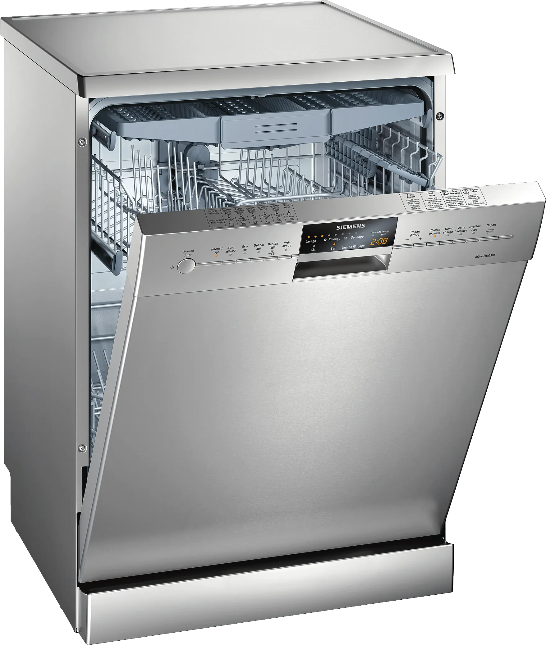 free-standing dishwasher 60 cm Brushed steel anti-fingerprint