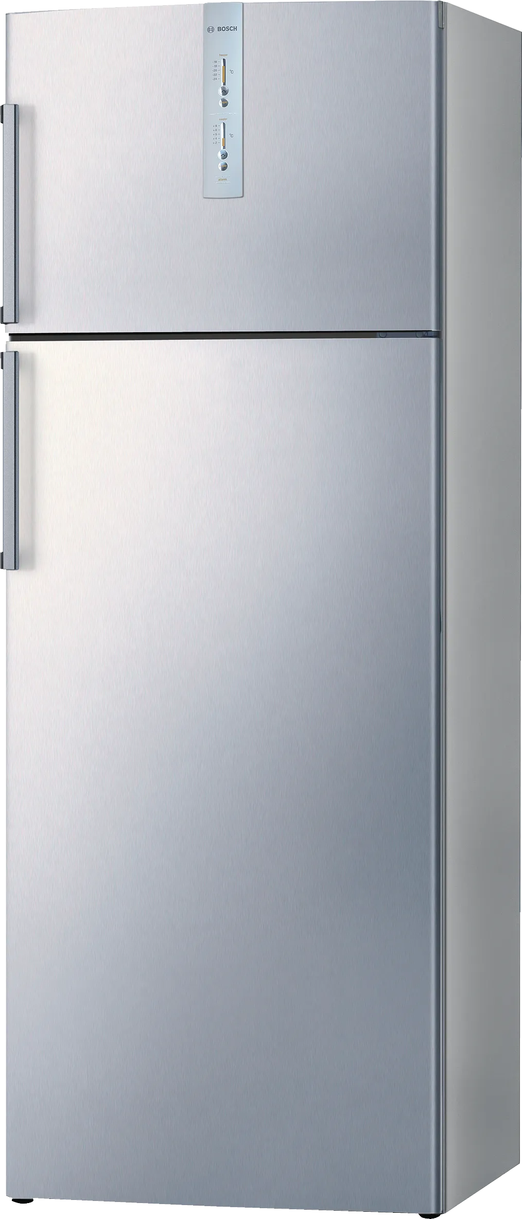 free-standing fridge-freezer with freezer at top 185 x 70 cm Stainless steel, Total No Frost