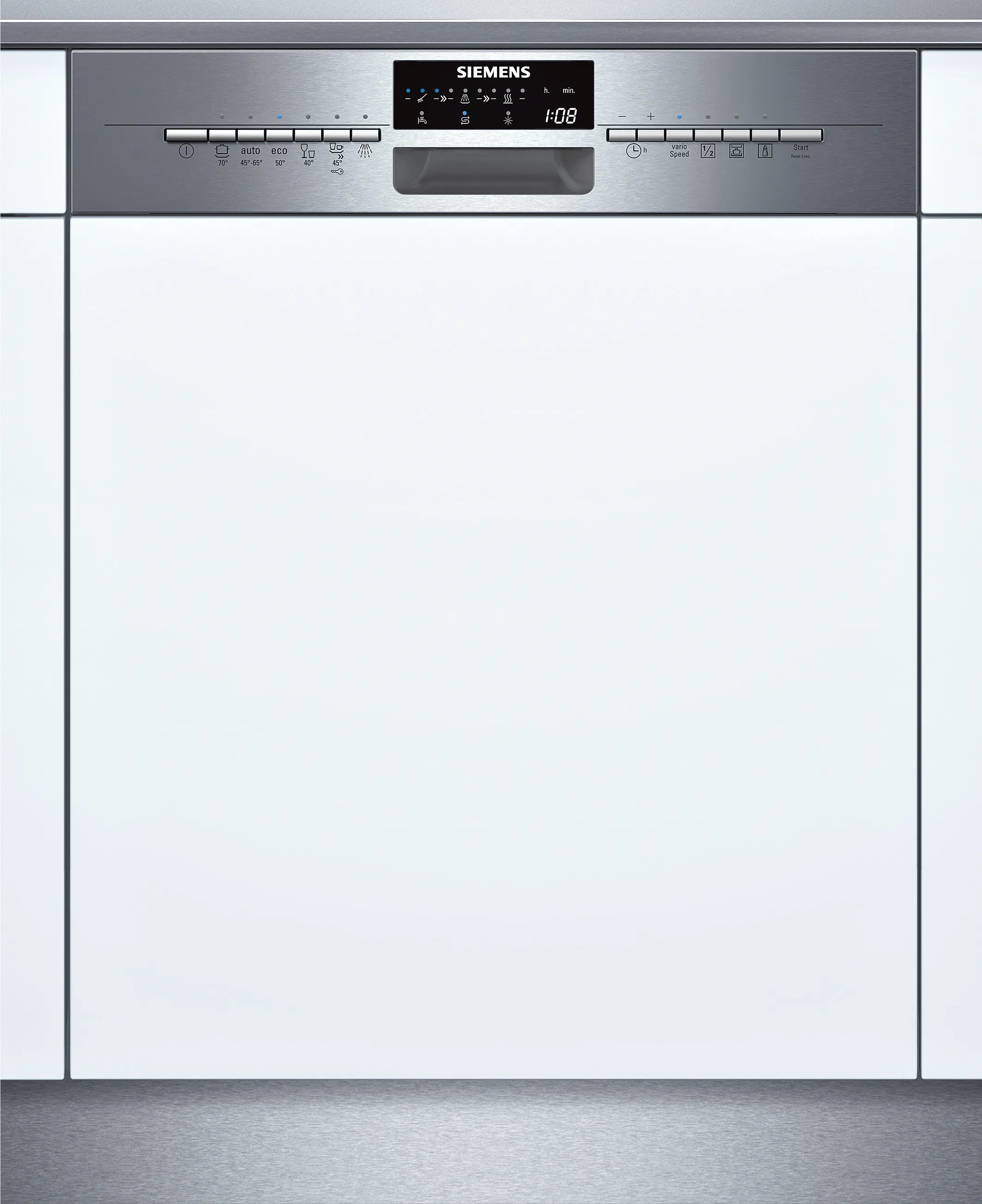  semi-integrated dishwasher 60 cm Brushed steel