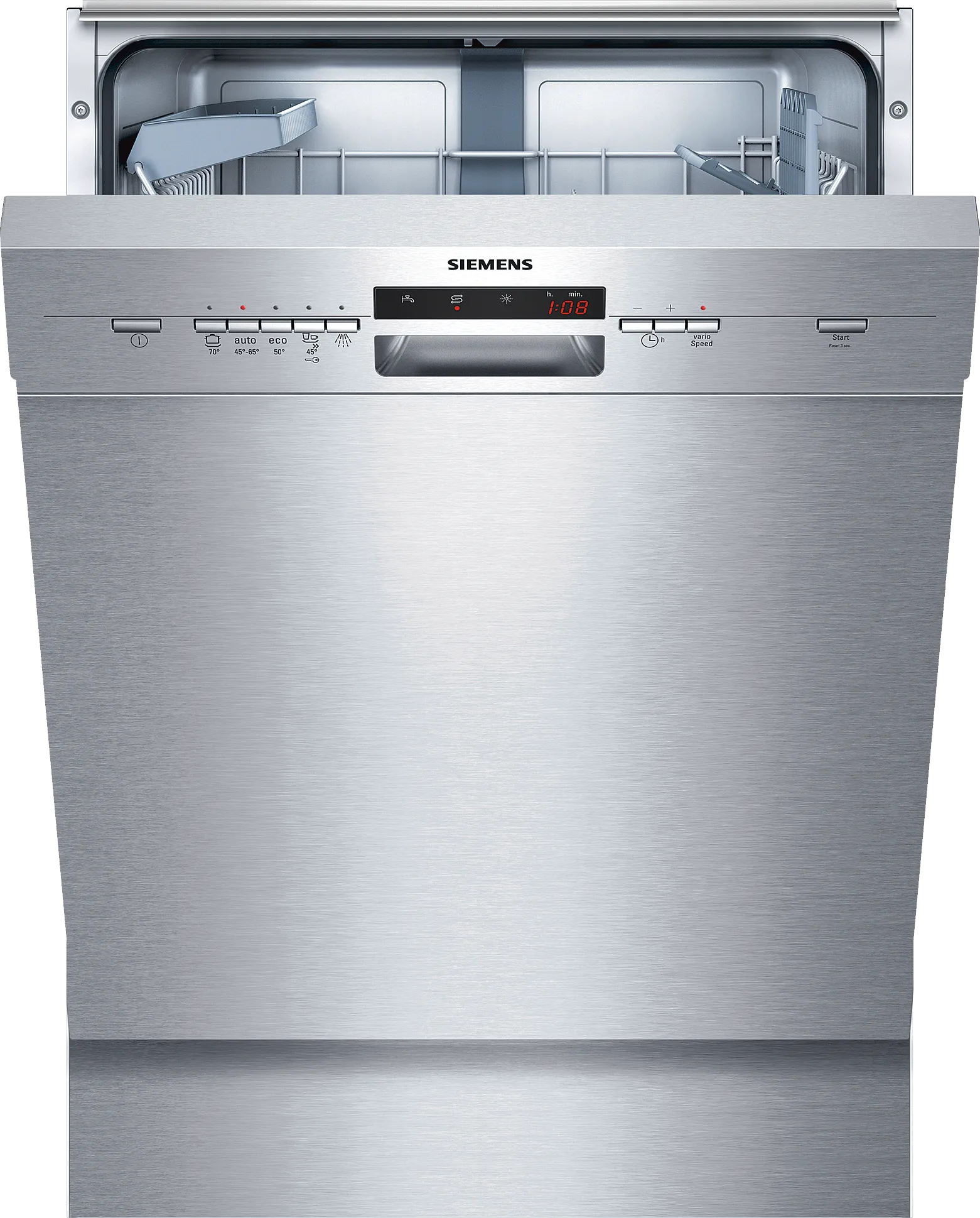  built-under dishwasher 60 cm Brushed steel, XXL
