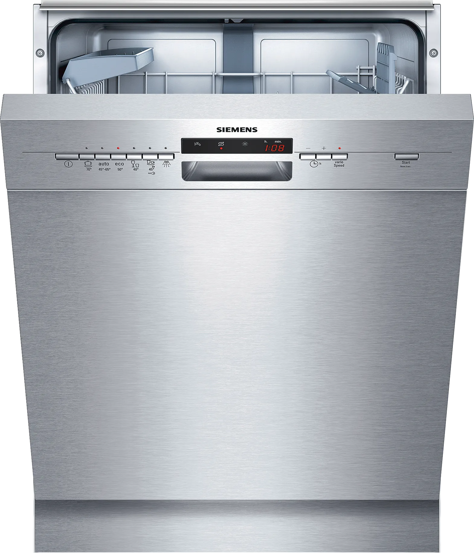  built-under dishwasher 60 cm Brushed steel
