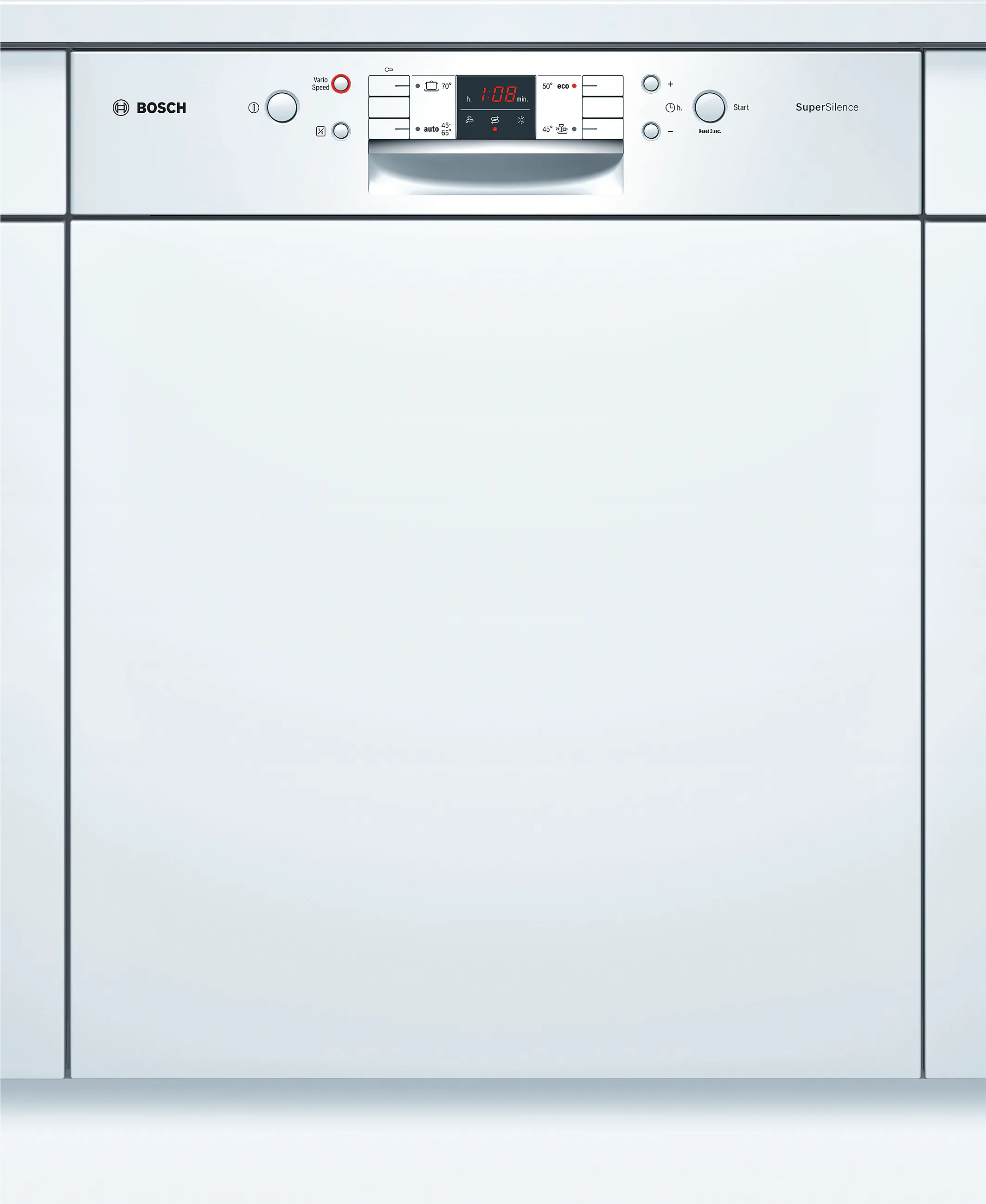 semi-integrated dishwasher 60 cm White