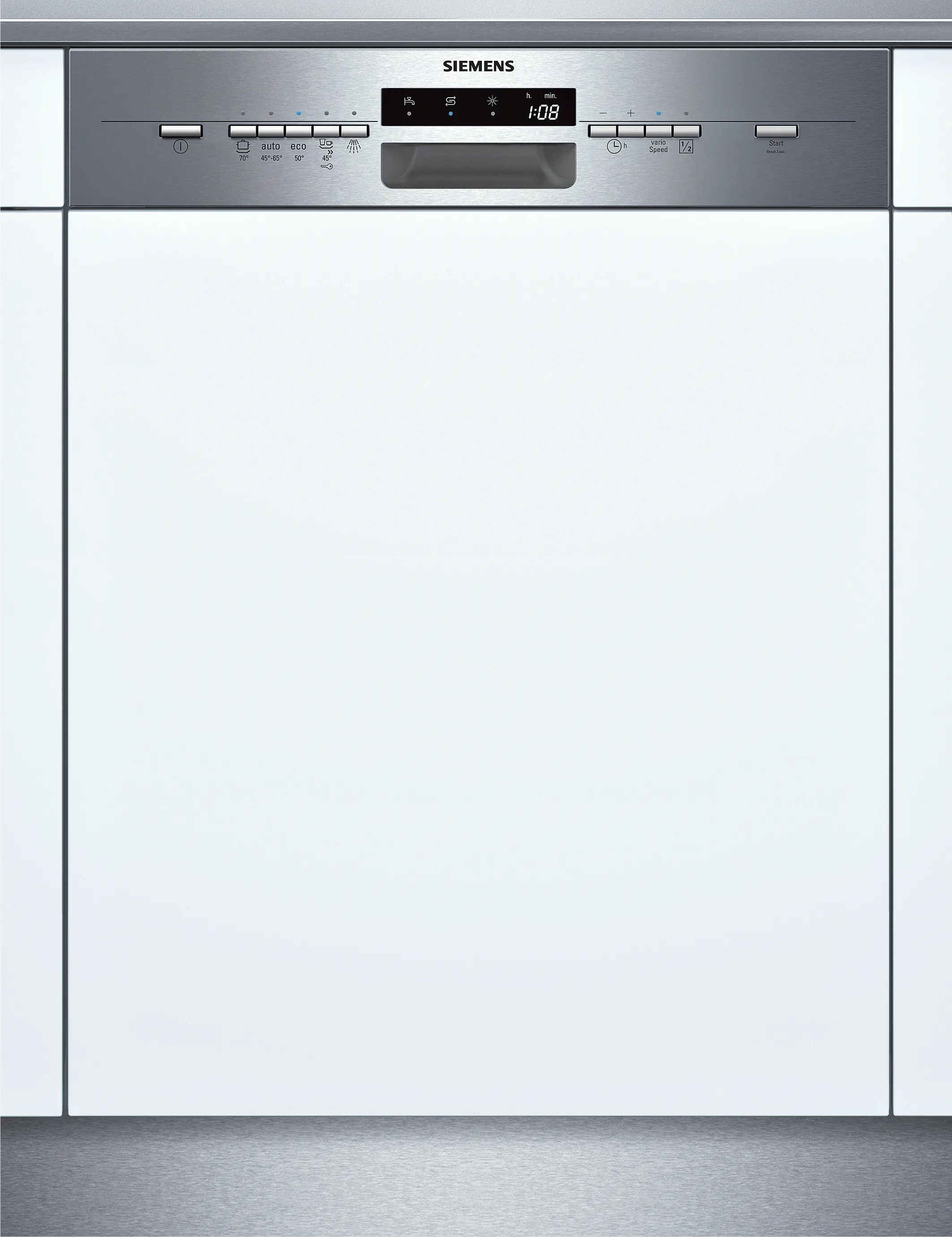  semi-integrated dishwasher 60 cm Brushed steel, XXL