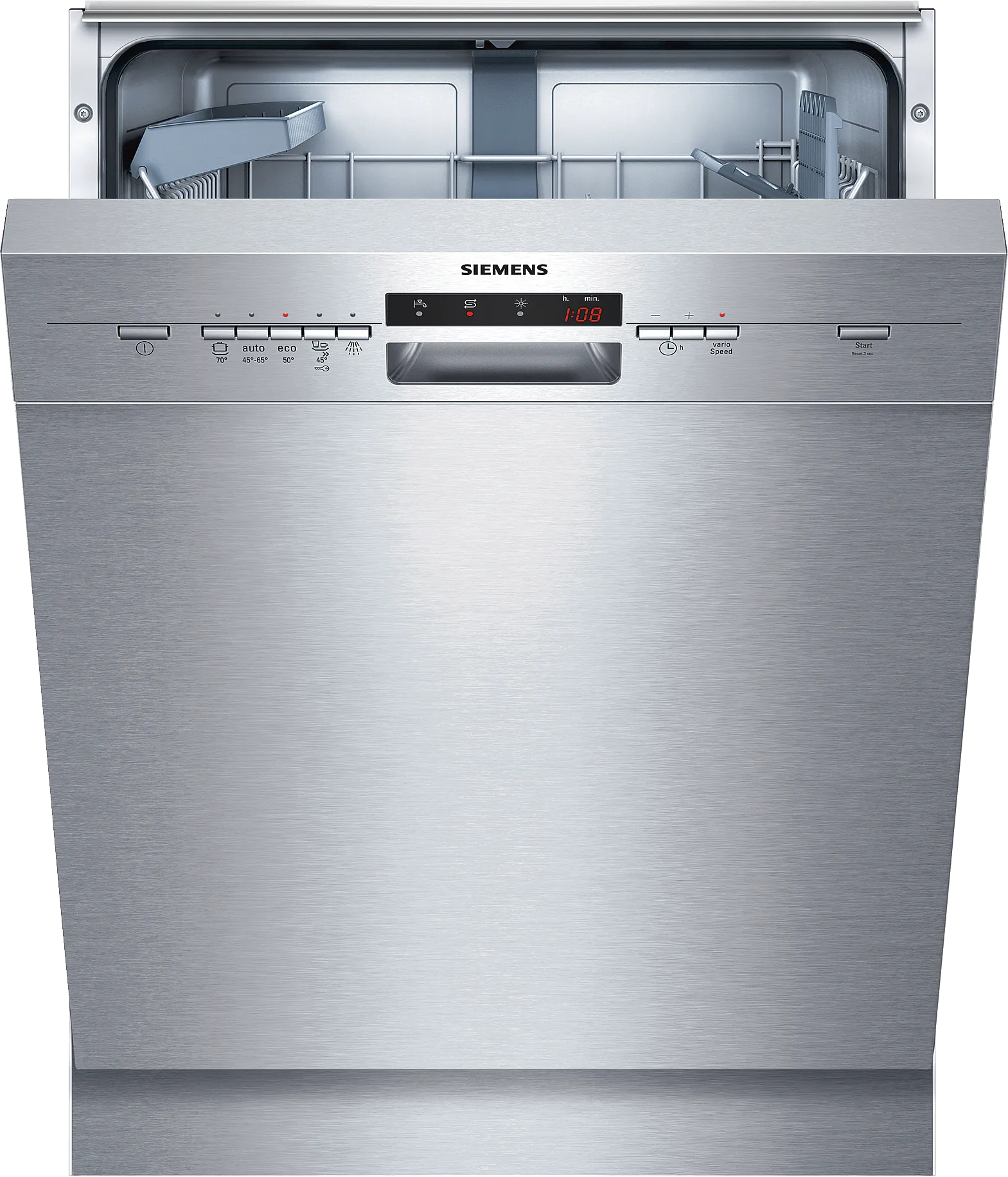  built-under dishwasher 60 cm Brushed steel