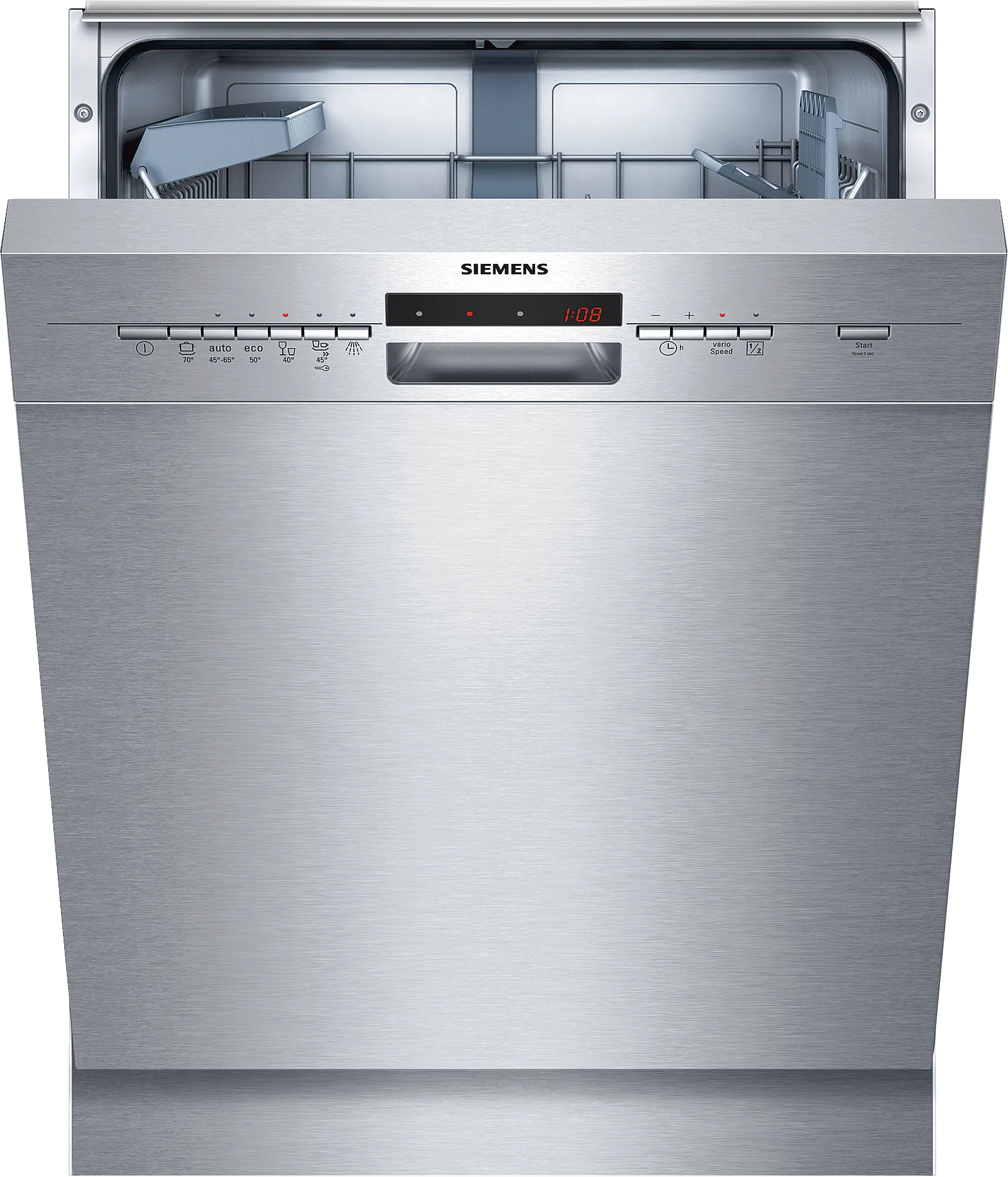  built-under dishwasher 60 cm Brushed steel