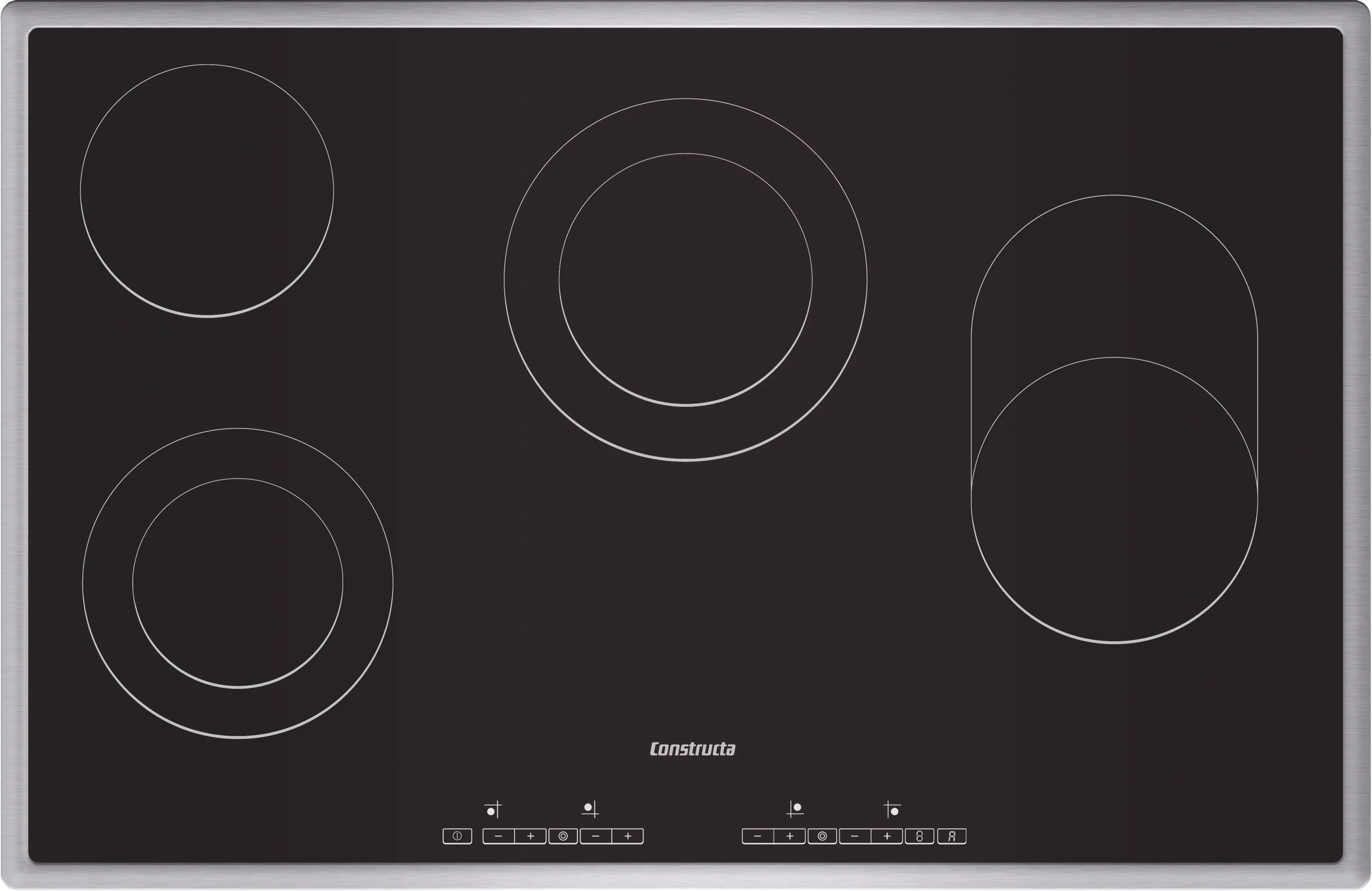  Electric hob 80 cm surface mount with frame
