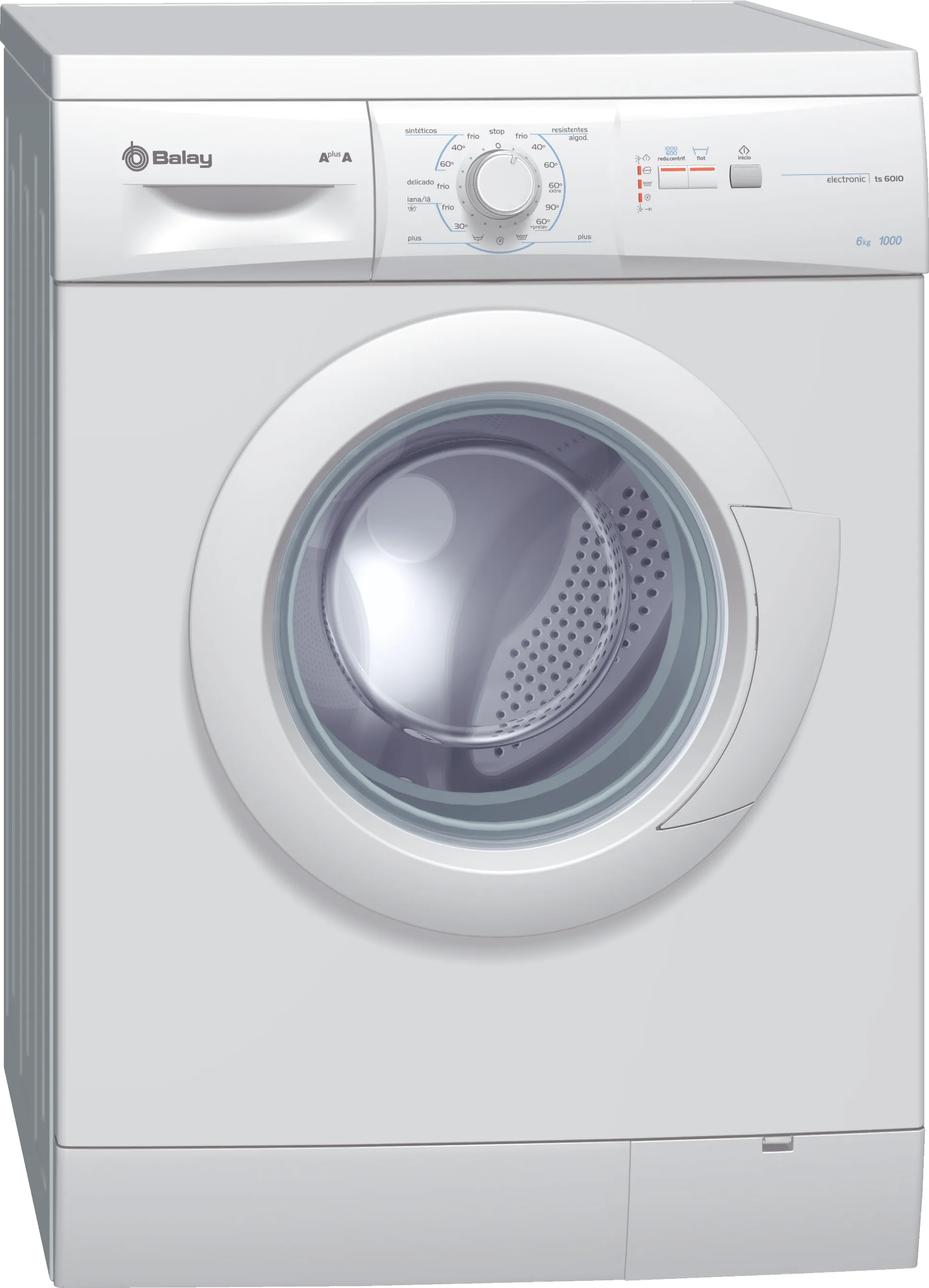  washing machine, frontloader fullsize 6 kg 1000 rpm, White
