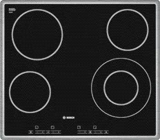 Electric hob 60 cm surface mount with frame
