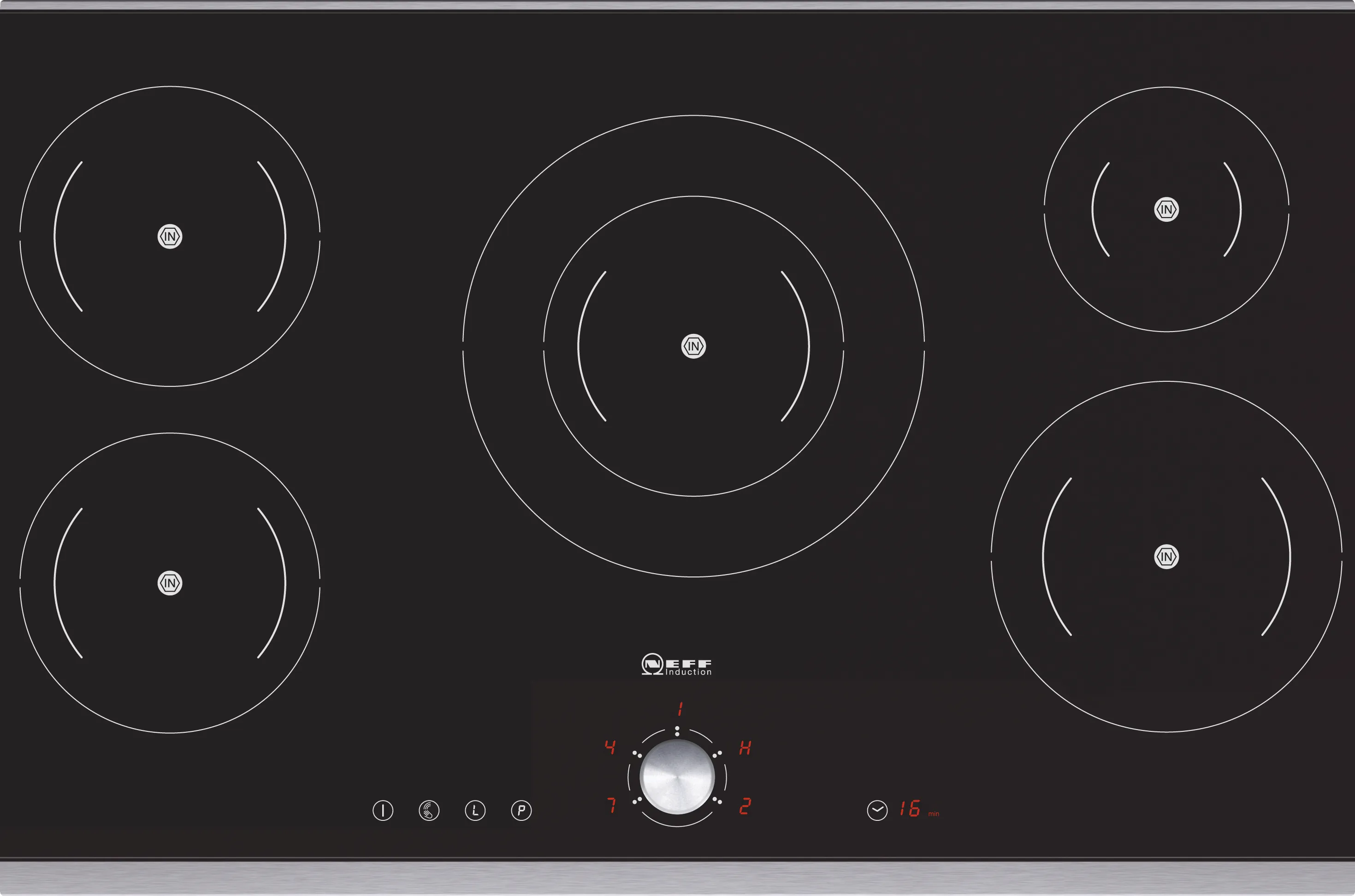  Induction hob 90 cm surface mount with frame