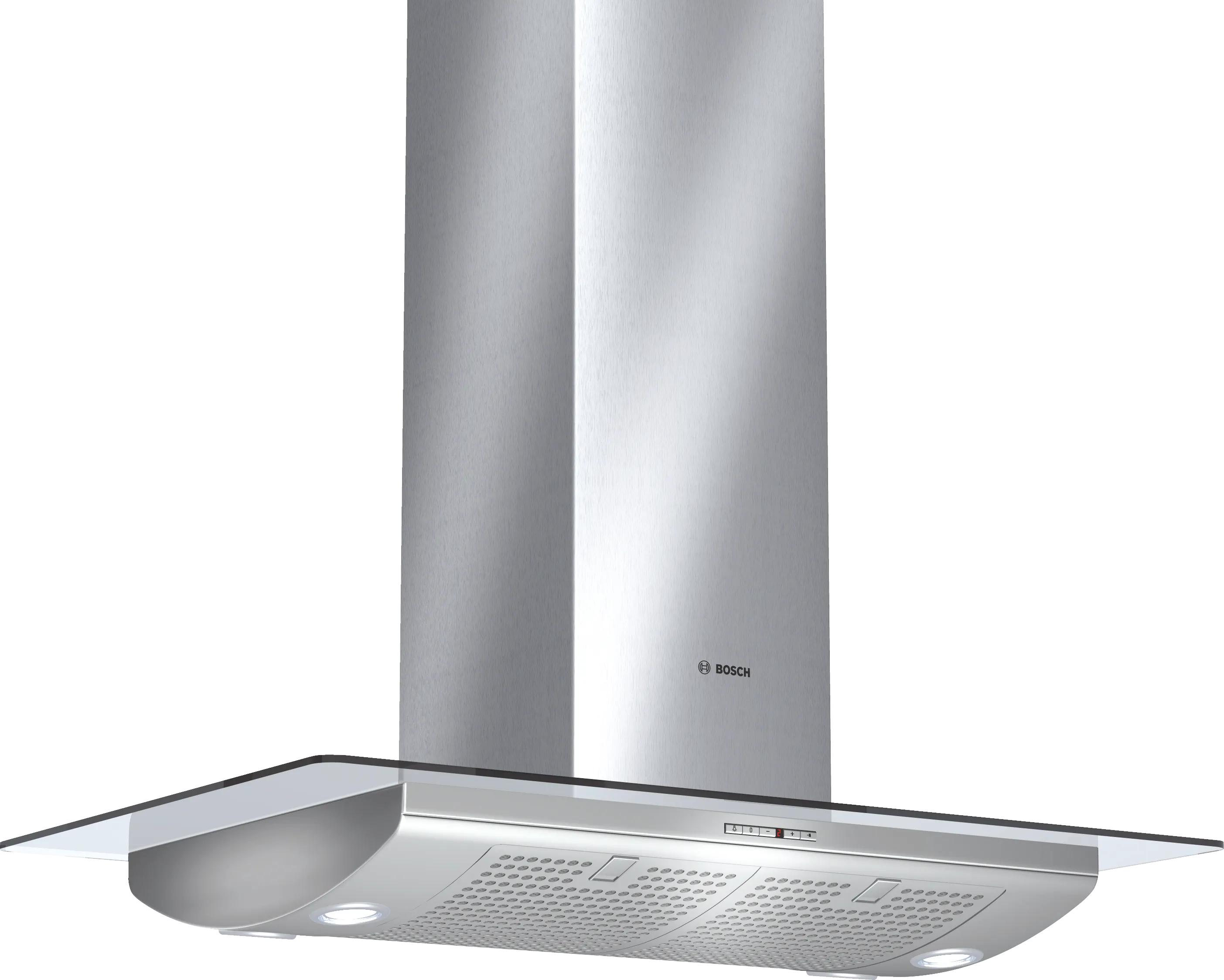  island cooker hood 90 cm clear glass