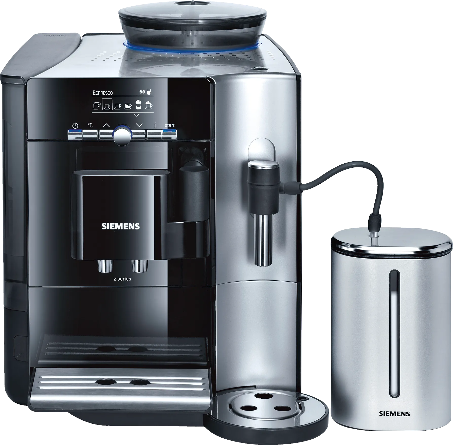 Fully automatic coffee machine Piano black, Removable water tank