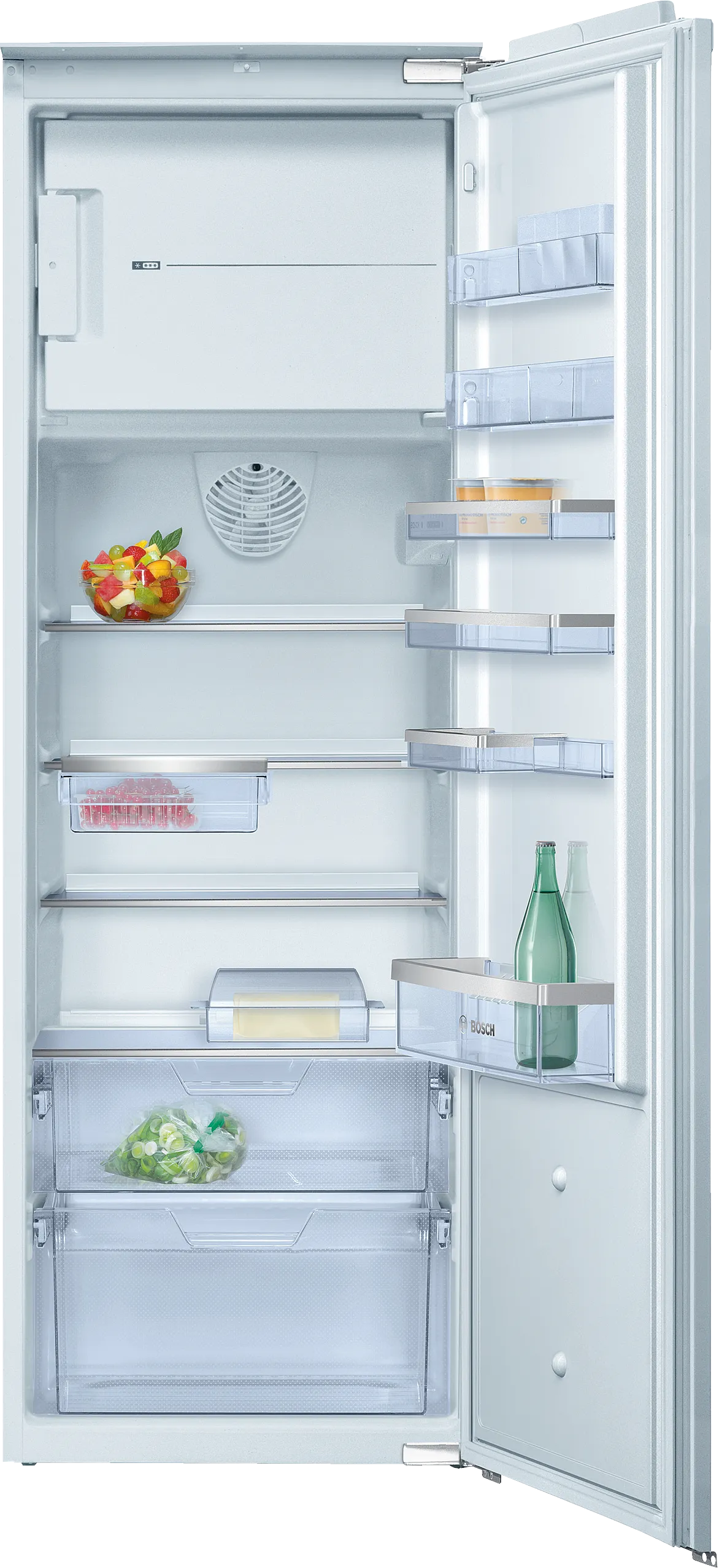 built-in fridge with freezer section 158 x 56 cm flat hinge