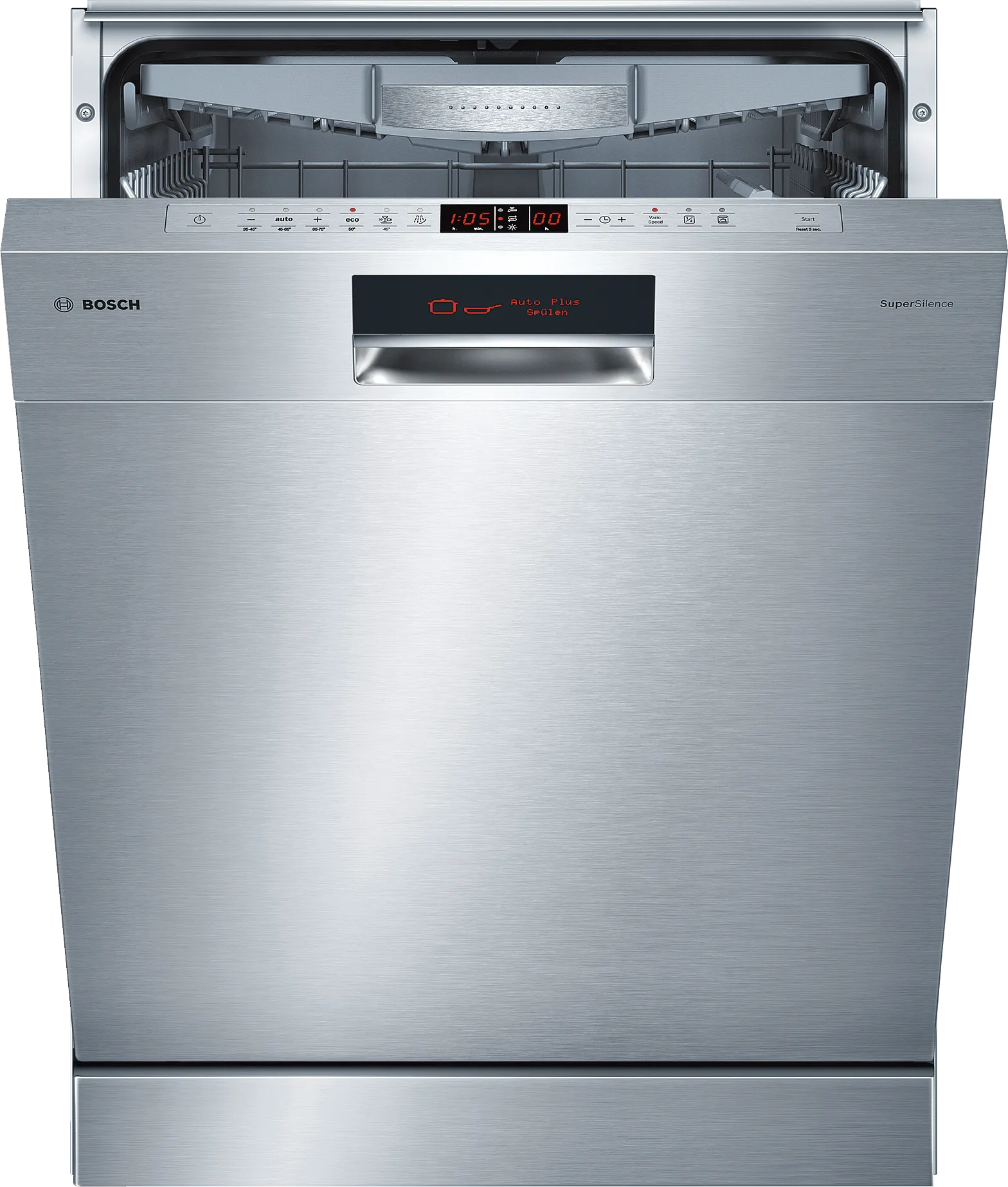  built-under dishwasher 60 cm Brushed steel