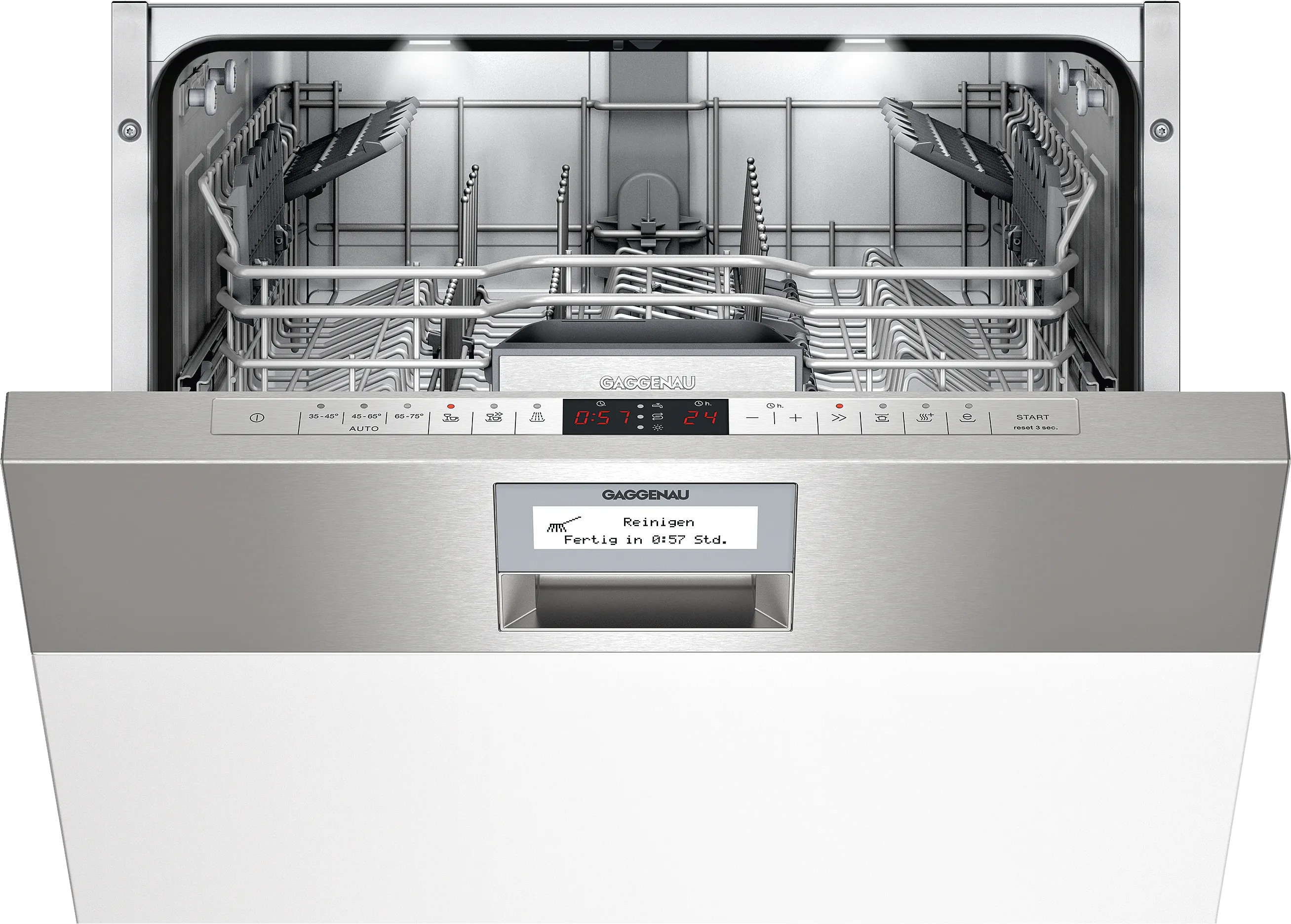  semi-integrated dishwasher 60 cm Brushed steel