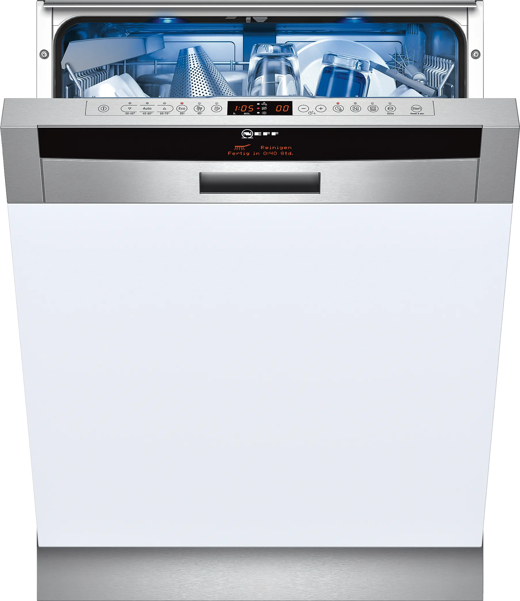  semi-integrated dishwasher 60 cm Brushed steel