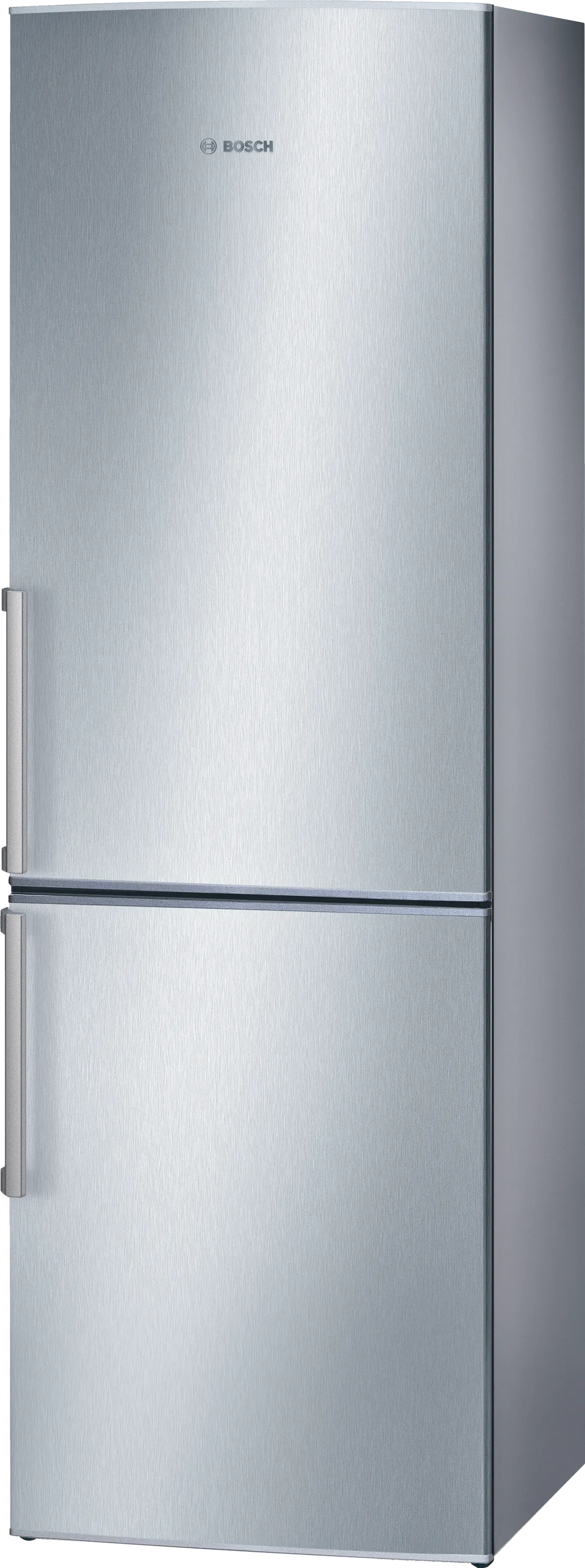  free-standing fridge-freezer with freezer at bottom 185 x 60 cm Stainless steel look