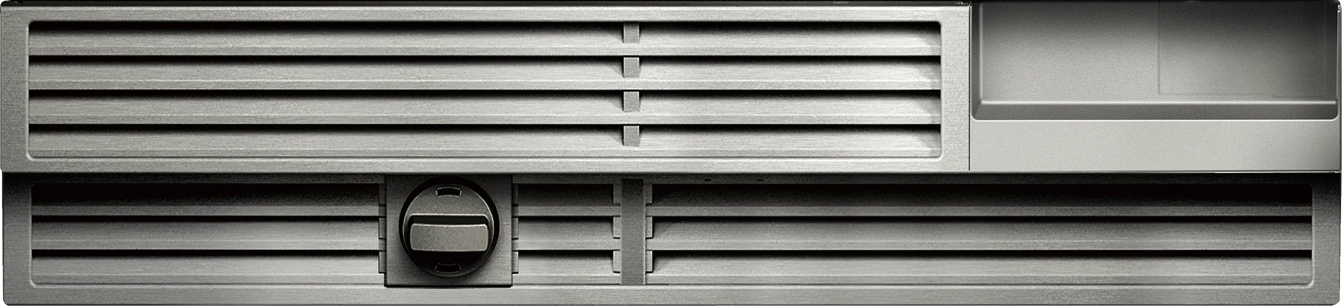 Sockelblende Lüftungsgitter Edelstahl Rechtsanschlag, 76,2 cm - Bild 1