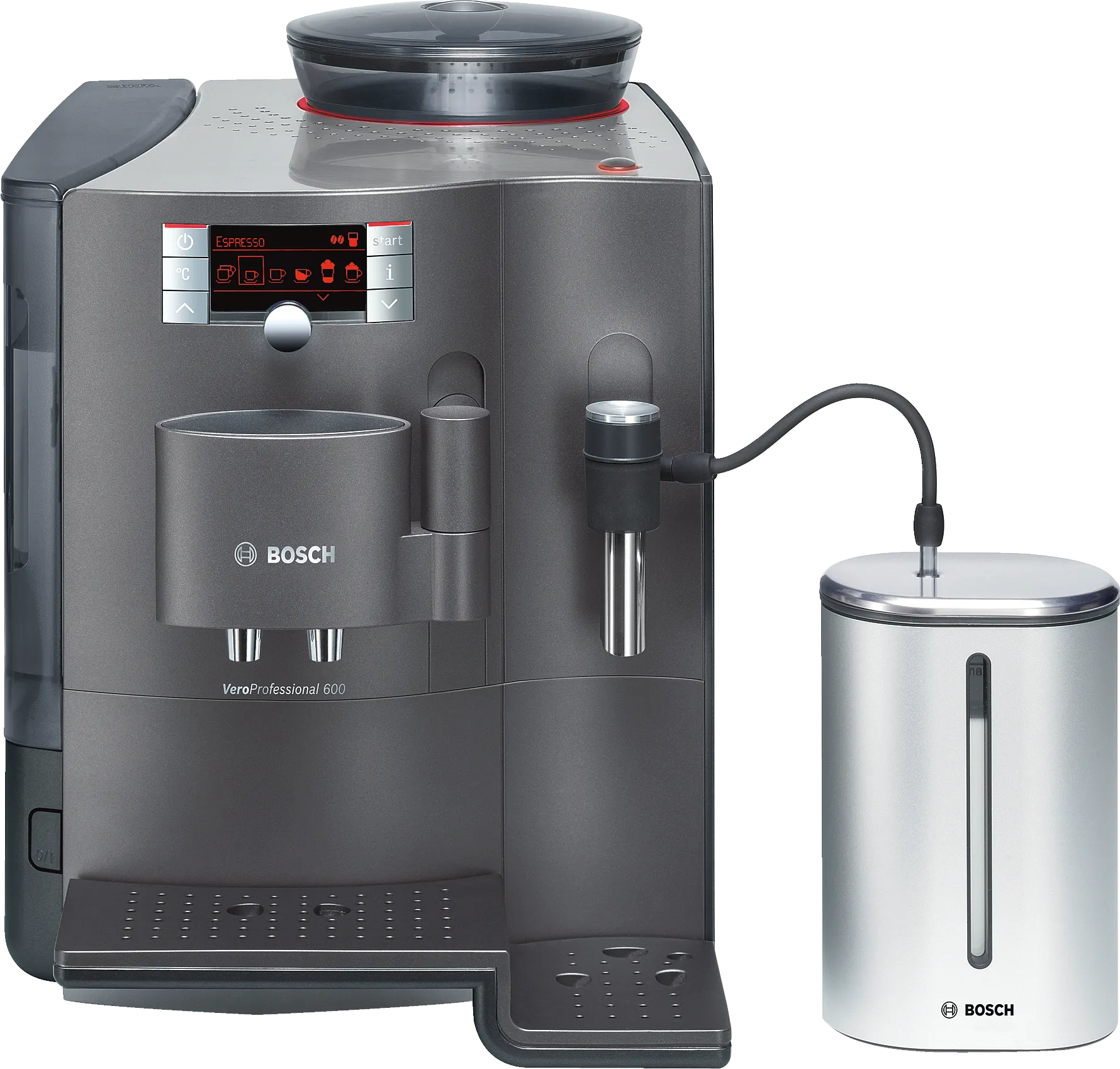 Fully automatic coffee machine ROW Variante Titanium