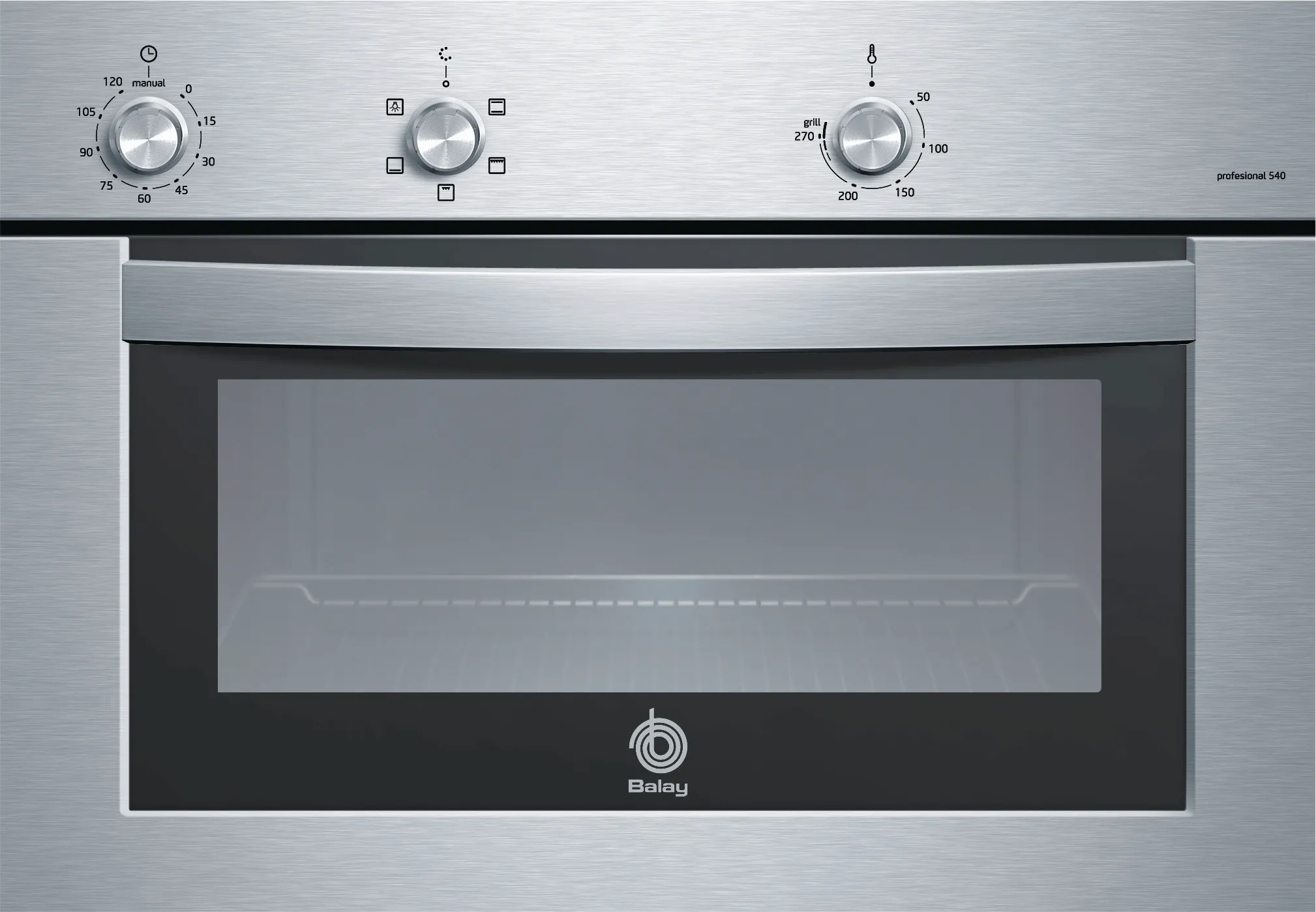 Built-in compact oven 59 x 41 cm Stainless steel