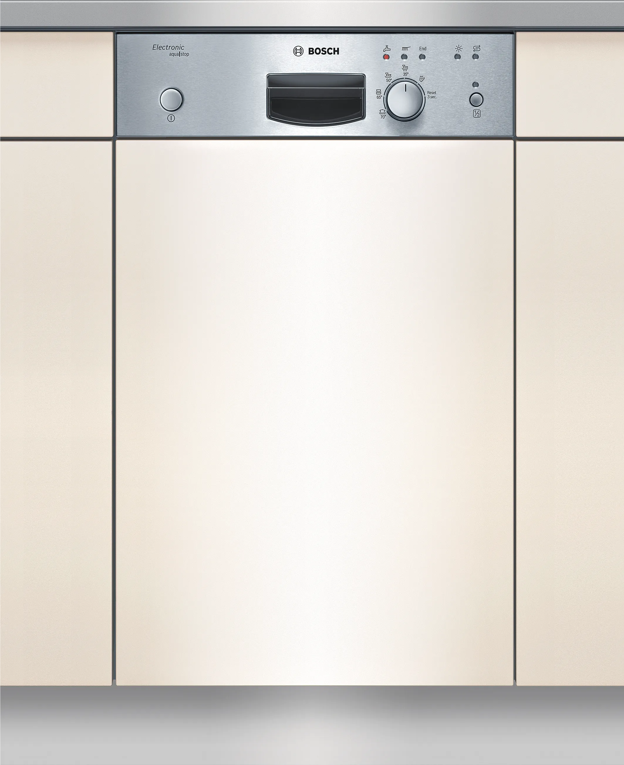 semi-integrated dishwasher 45 cm Brushed steel