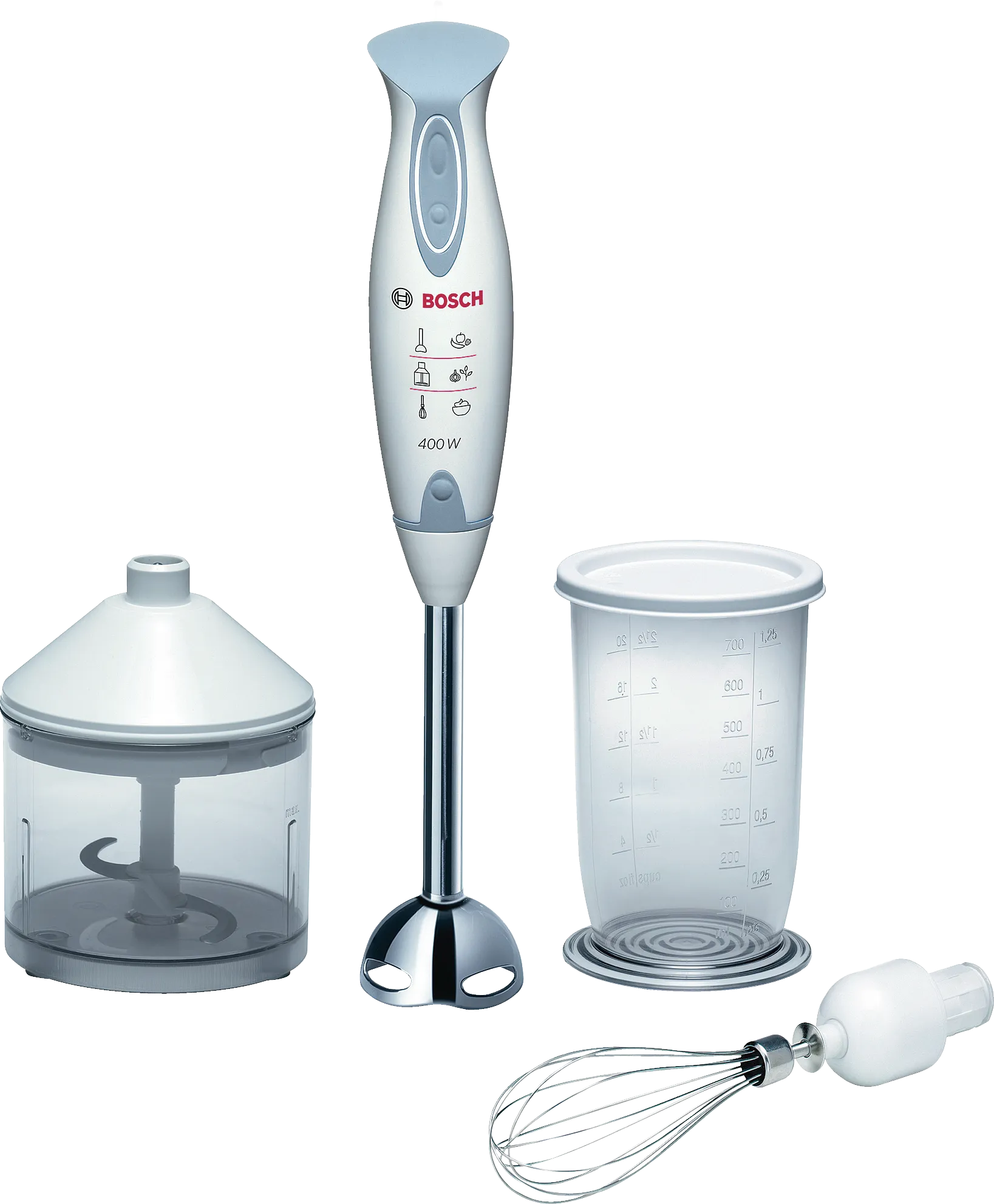 Hand blender 400 W 400 W White, Tele grey