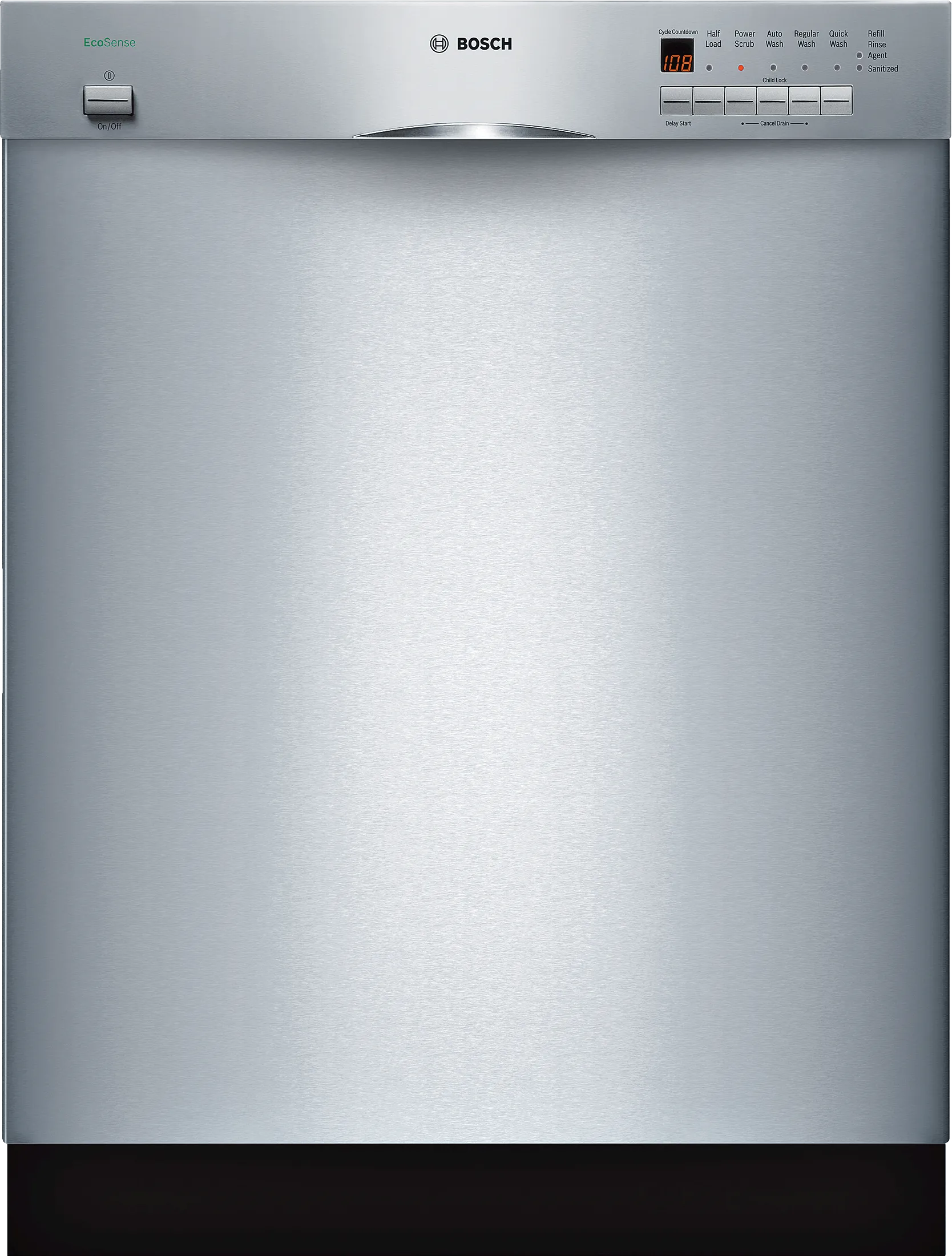 built-under dishwasher 24'' Brushed steel